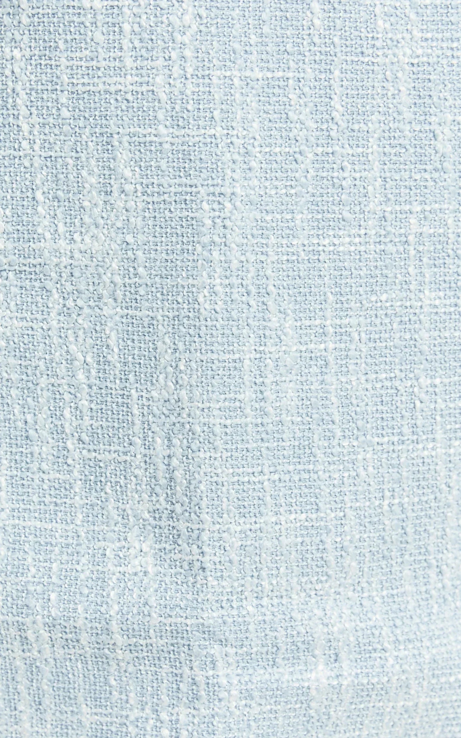 Olympia Mini Skirt - High Waisted A Line Boucle Skirt in Pale Blue