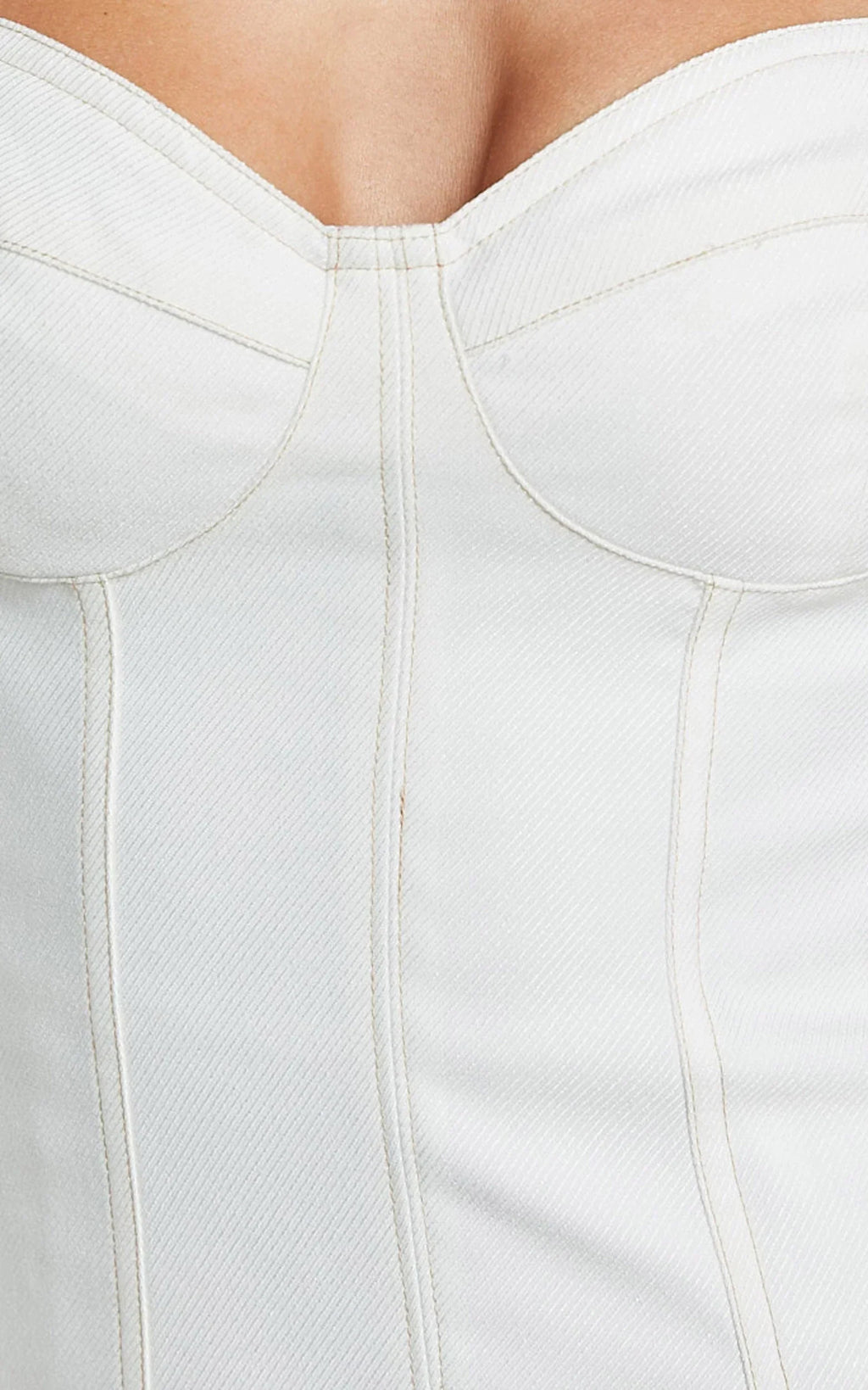 Dove Mini Dress - Sweetheart Wide Strap Fit and Flare Dress in White