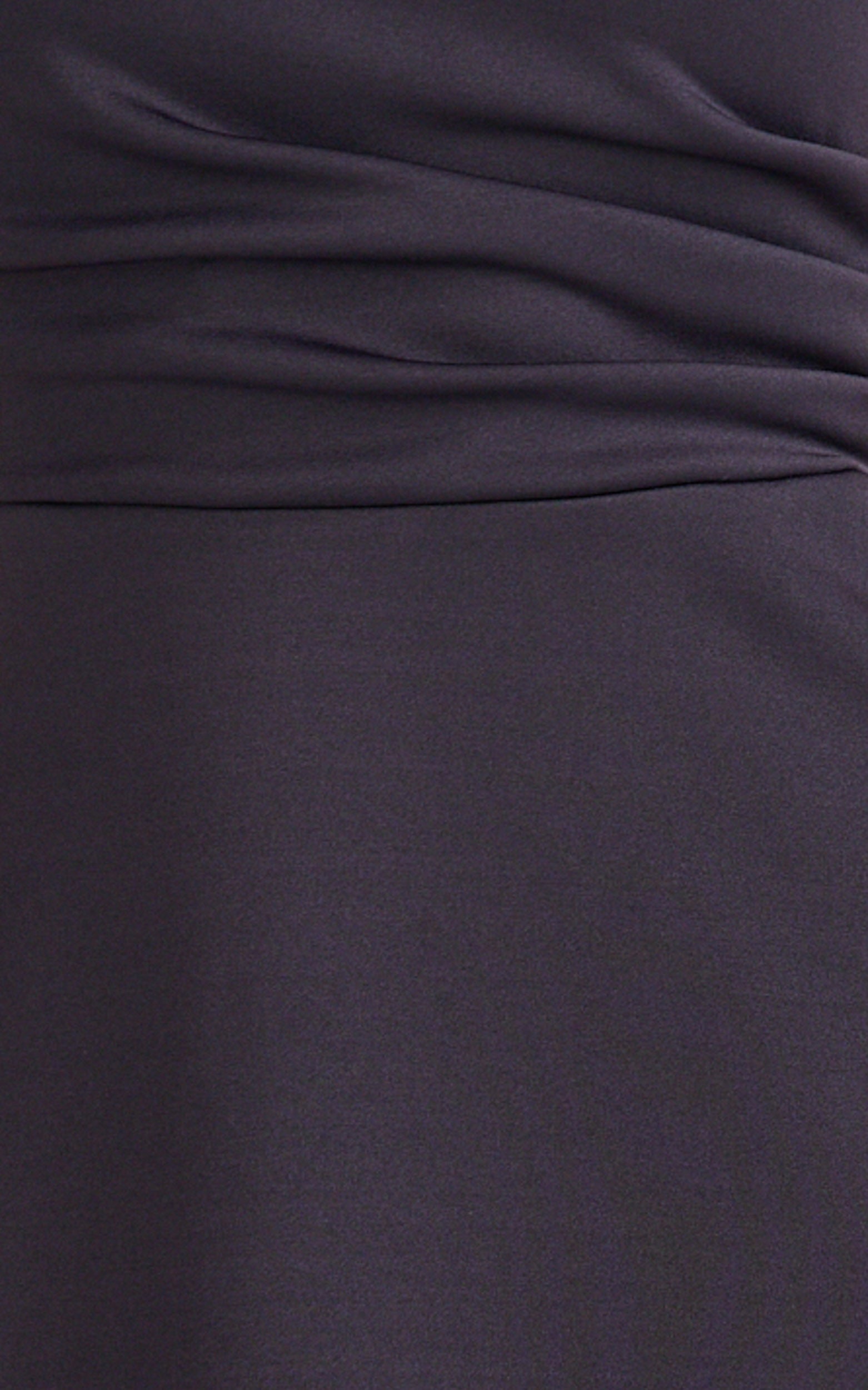 Macy Midi Dress - High Neck A Line Dress in Navy