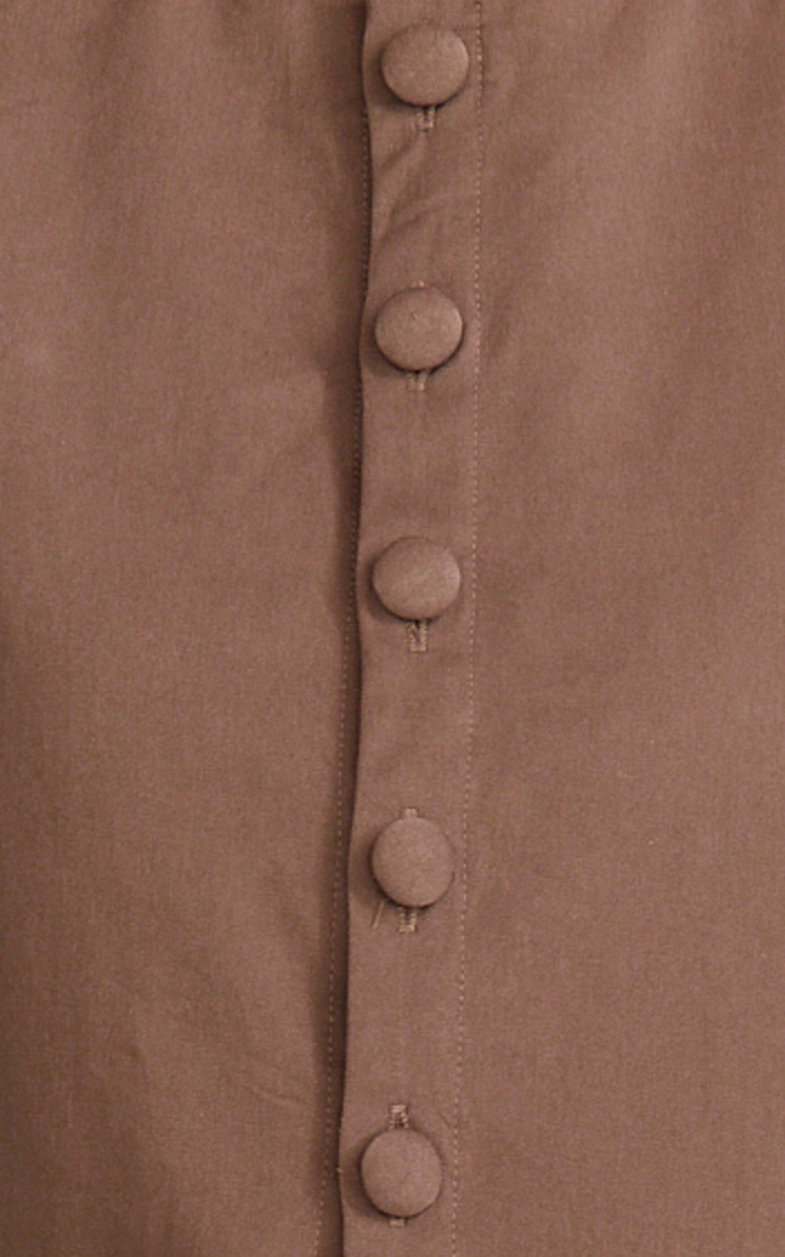 Valencia Two Piece Top and Pants Set - Button Front Vest and High Waisted Pants Set in Mocha