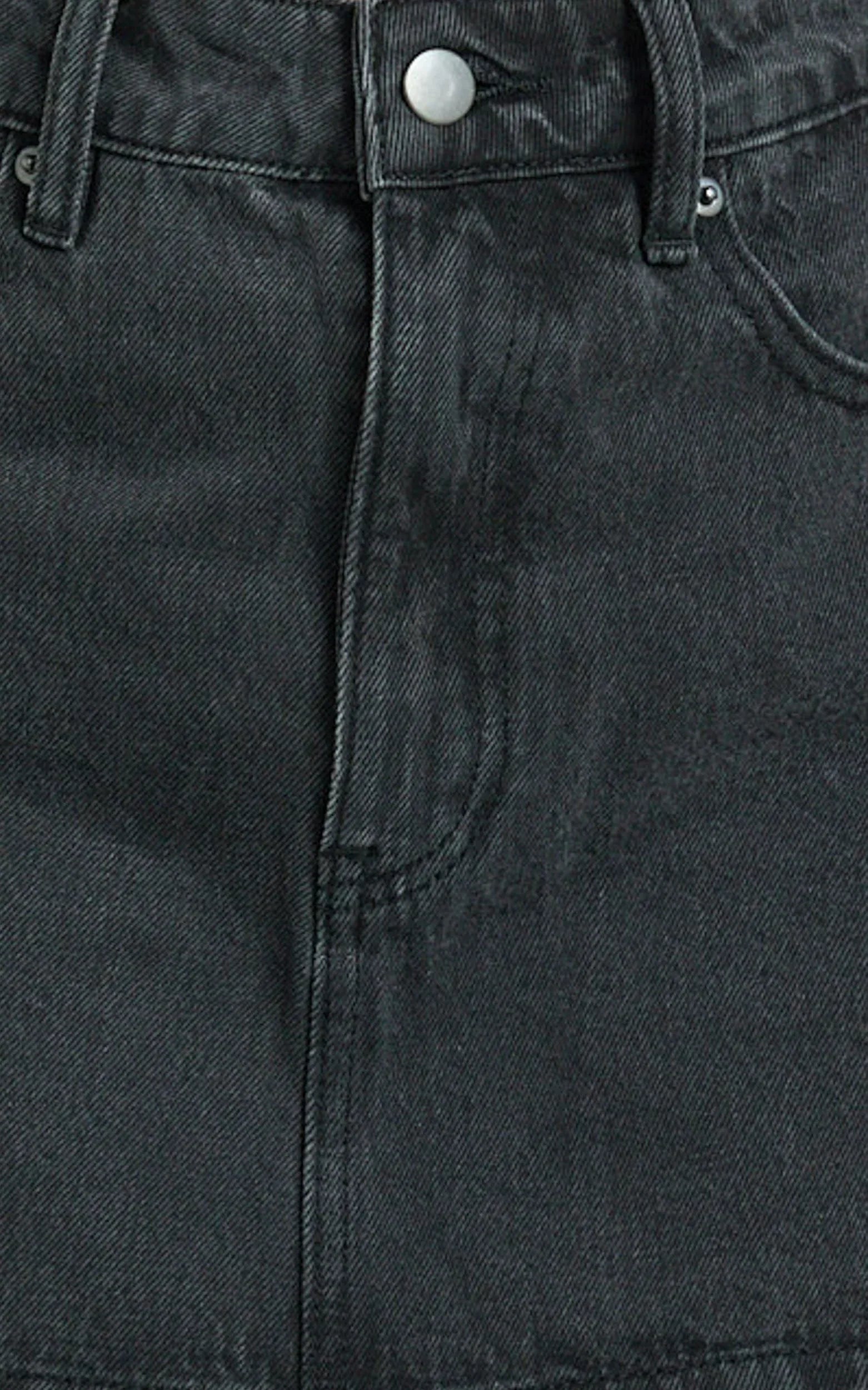 Harriet Skort - Mid Waisted Recycled Denim Skort in Black