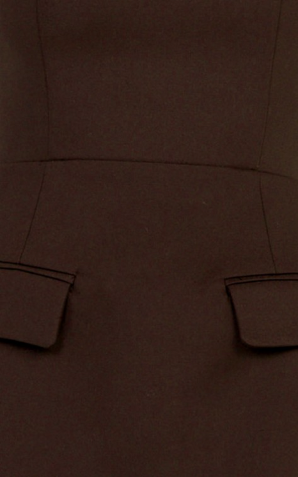 Garrett Mini Dress - Square Neck Fit And Flare Dress in Dark Chocolate