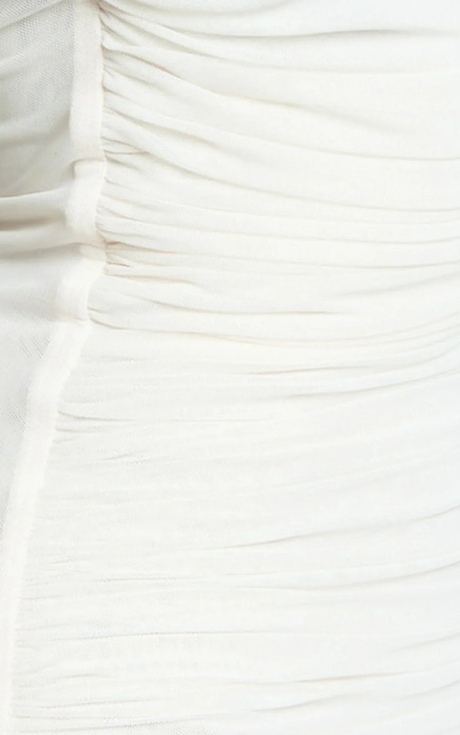 Larson Maxi Dress - Asymmetric Tie Neck Column Dress in Cream