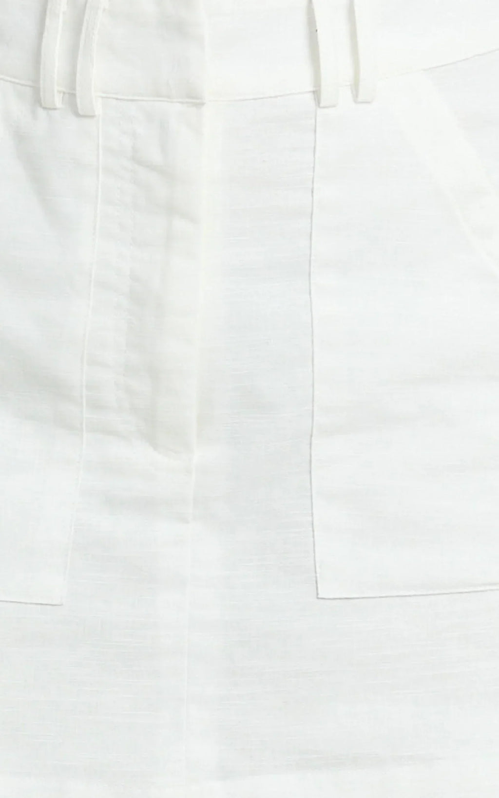 Dream Linen Blend Skort - High Waisted A Line Skort in Off White