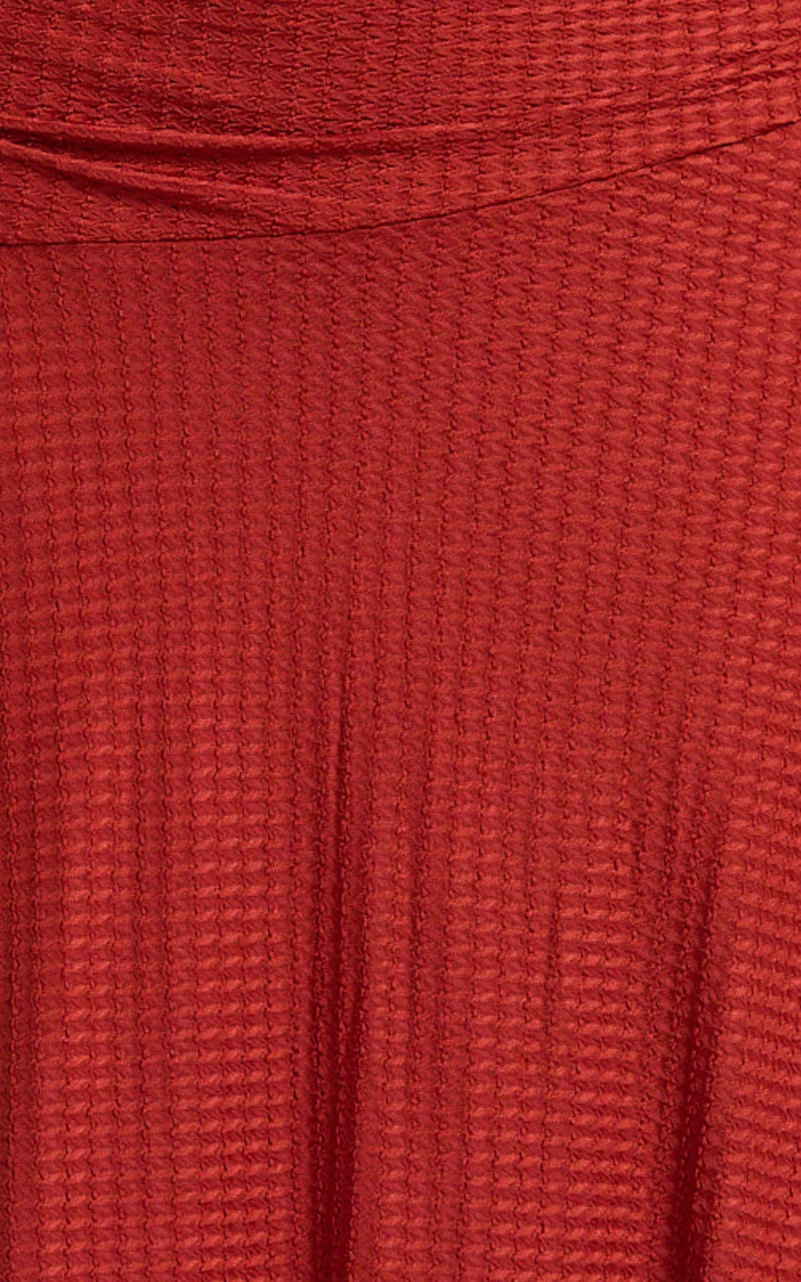 Perla Maxi Dress - Off The Shoulder Sleeve Drop Waist Dress in Red