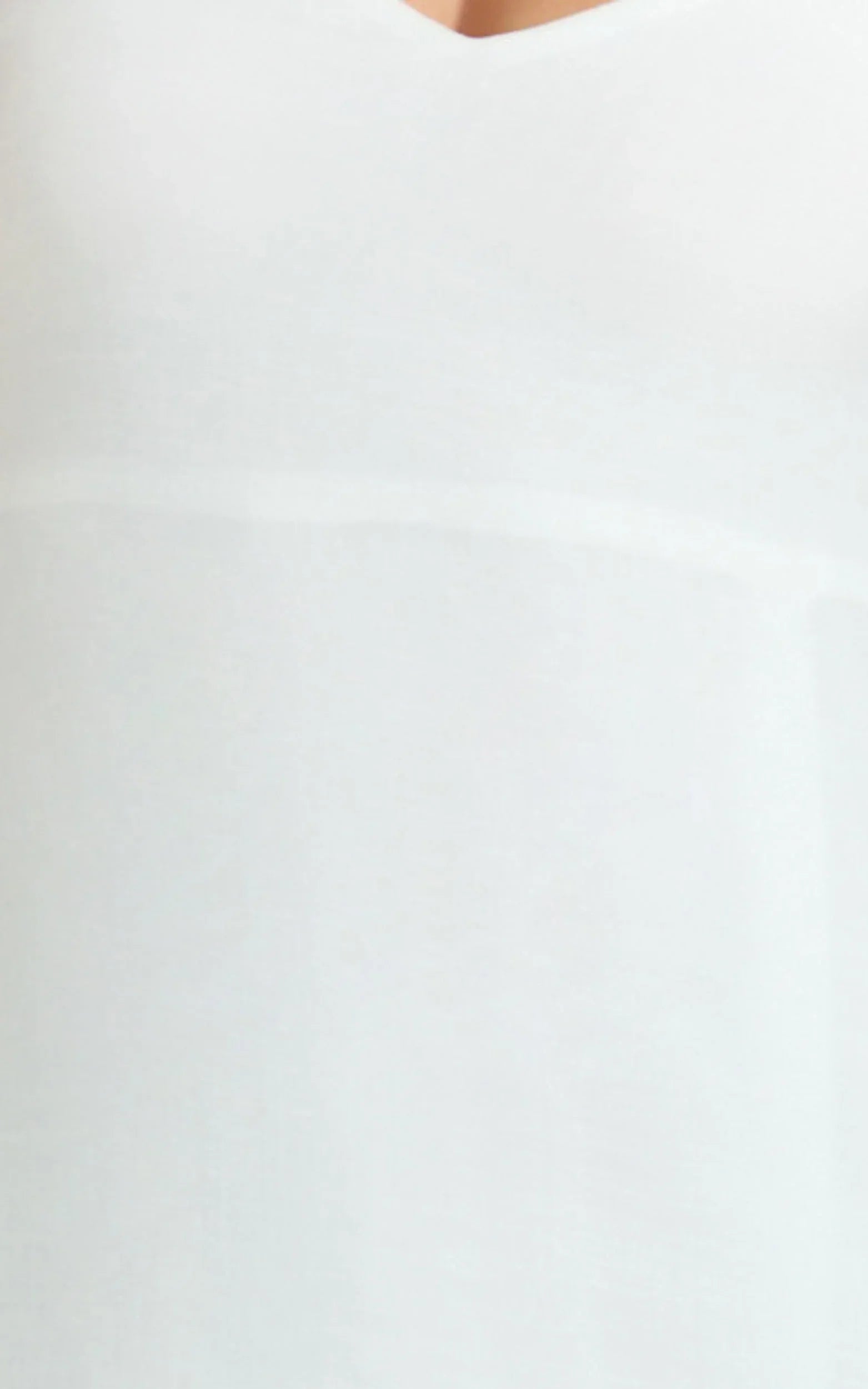 Collins Maxi Dress - V Neck Dropped Waist Gathered Maxi Dress in Off White