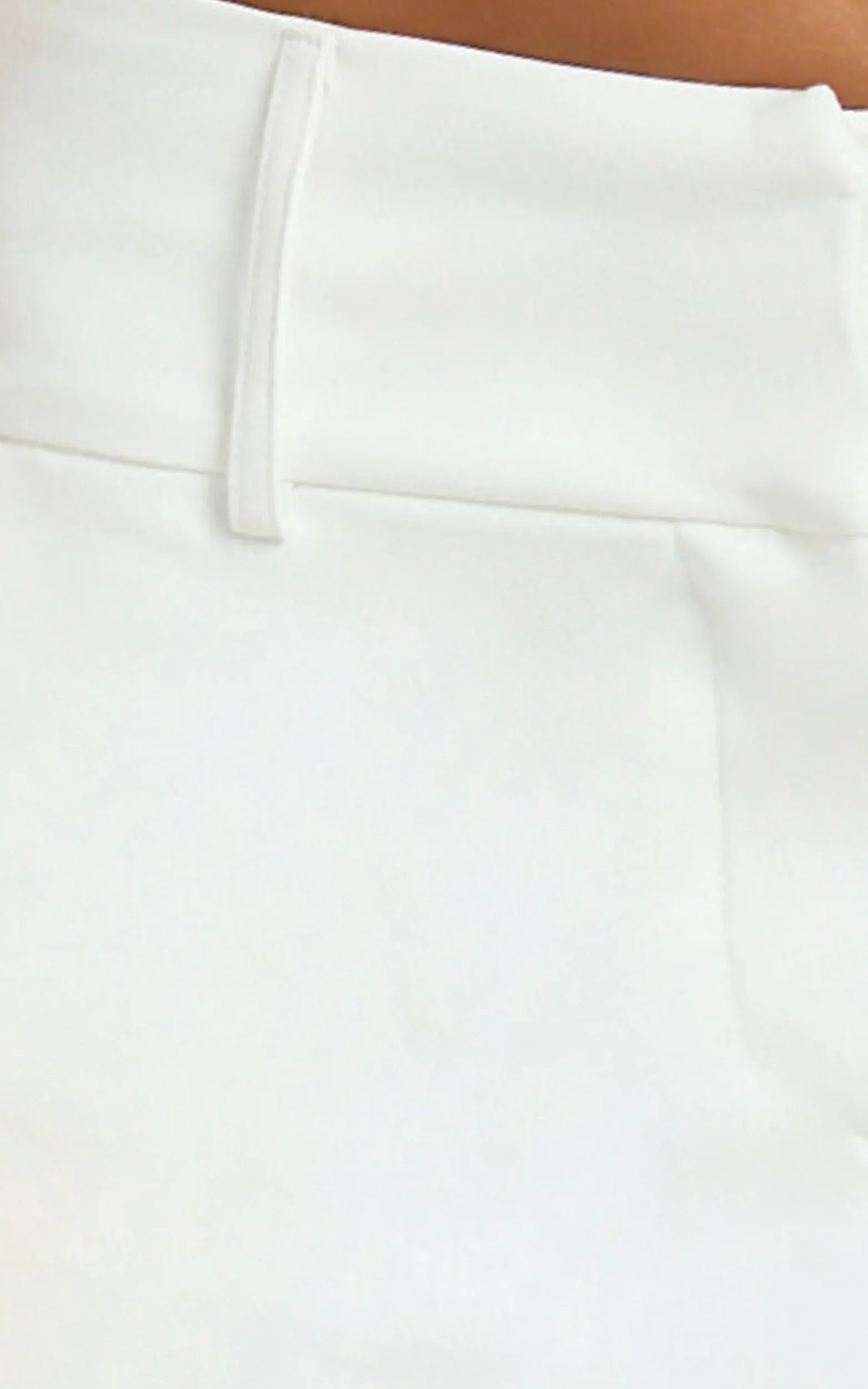 Elliot Pants - Mid Rise Pinstripe Bootleg Pants in Cream Plain