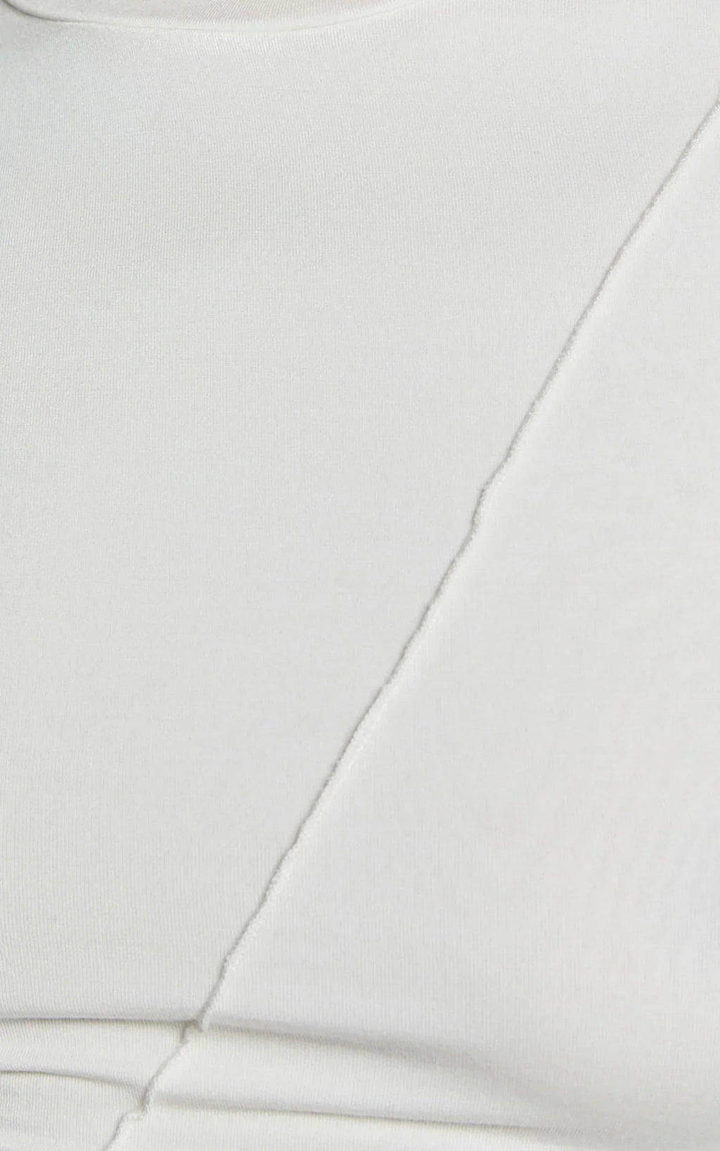Dayna Top - Long Sleeve Exposed Seam Top in Off White