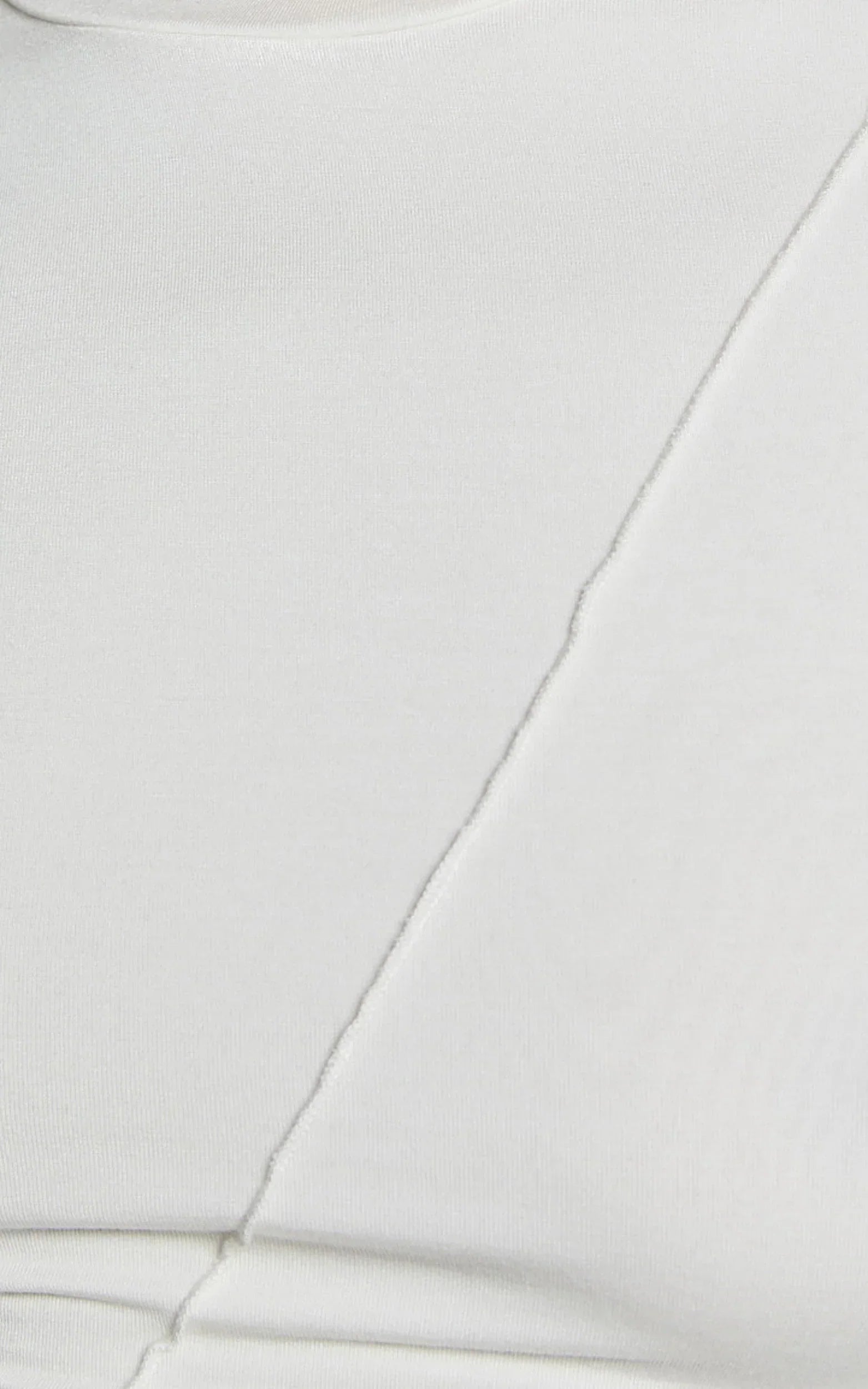 Dayna Top - Long Sleeve Exposed Seam Top in Off White