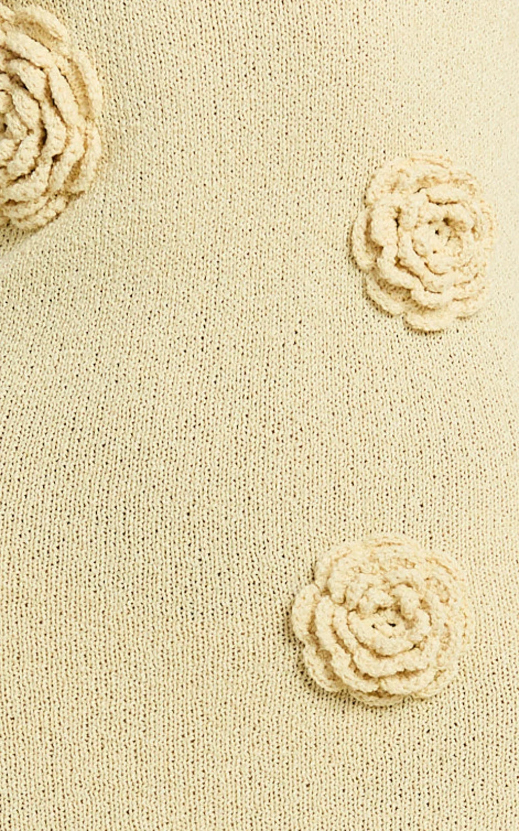 Elodie Maxi Dress - Halter 3D Floral Knit Dress in Lemon