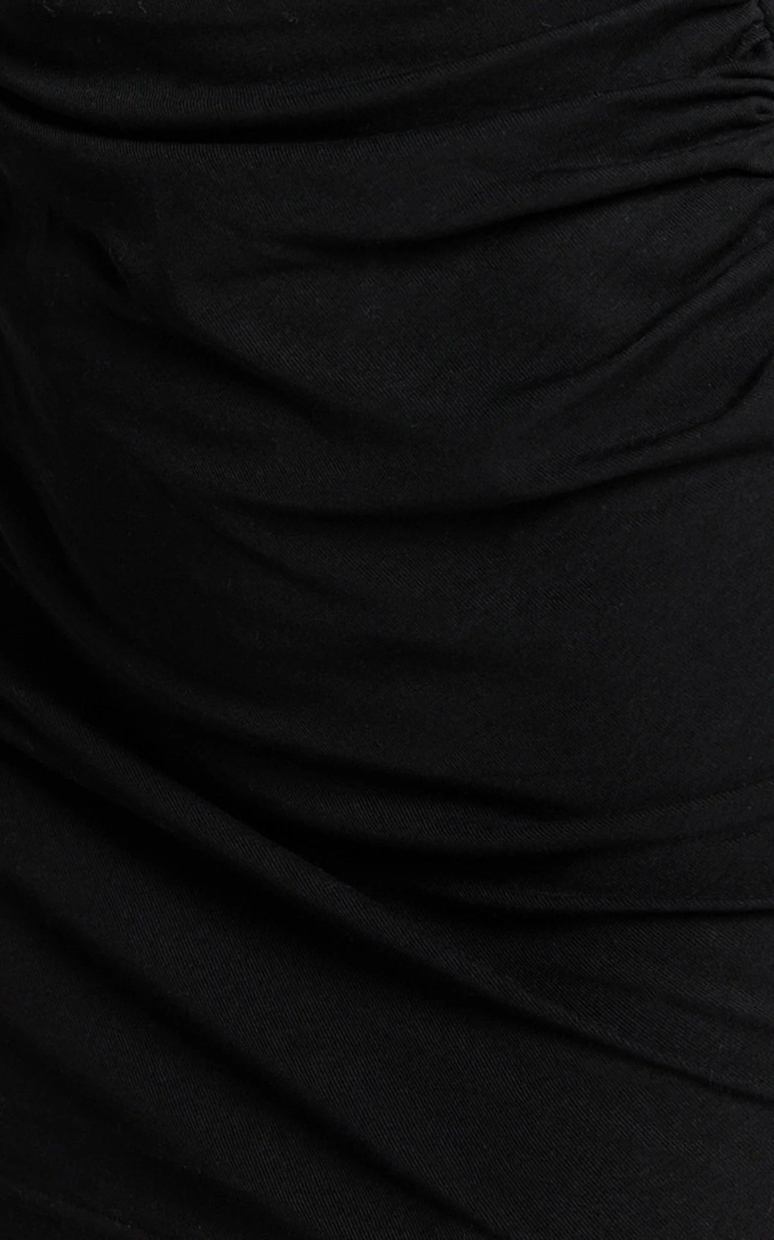 Brielle Mini Dress - Long Sleeve Ruched Bodycon Dress in Black