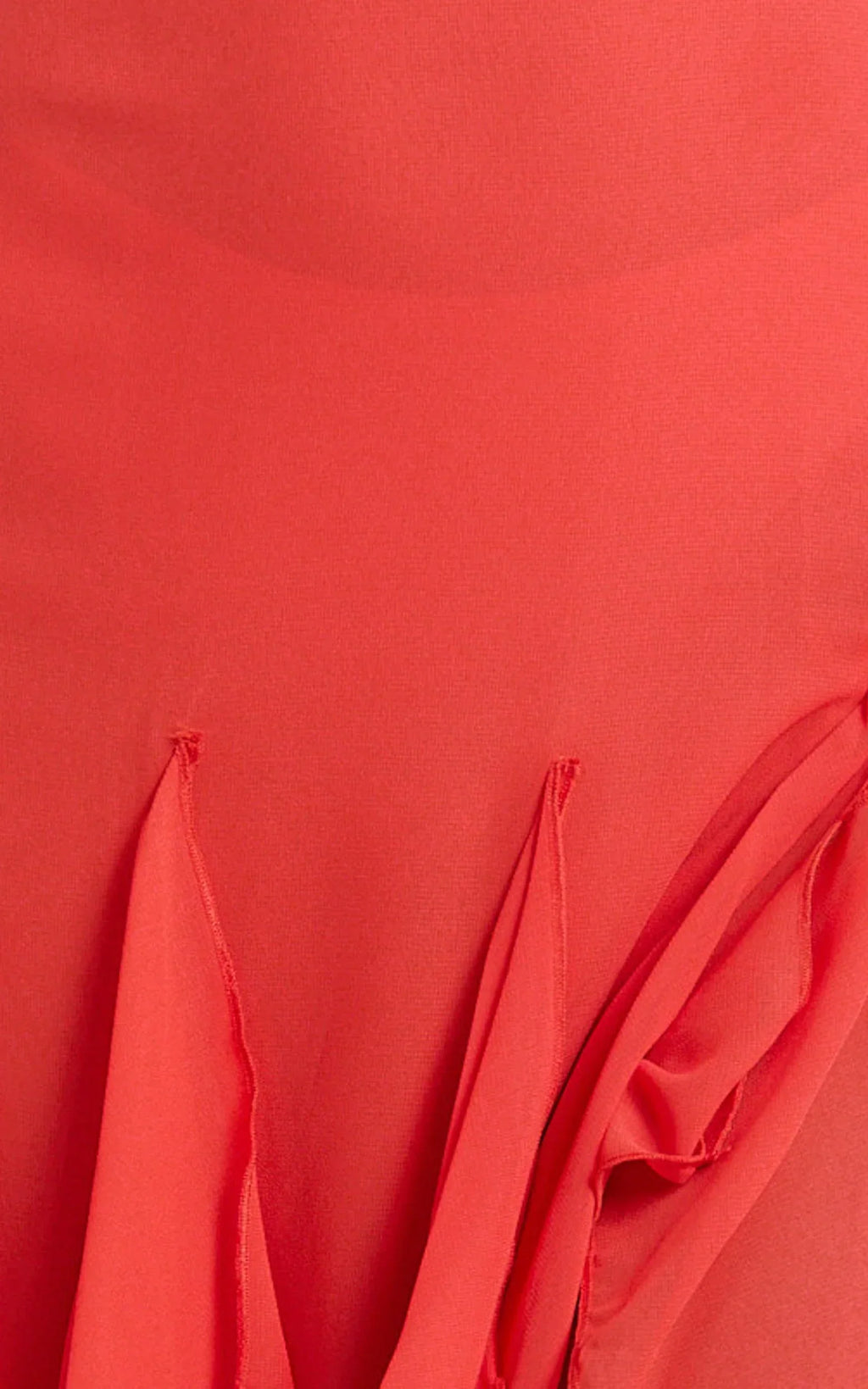 Maeve Maxi Dress - V Neck Ruffle Tier Slip Dress in Chilli