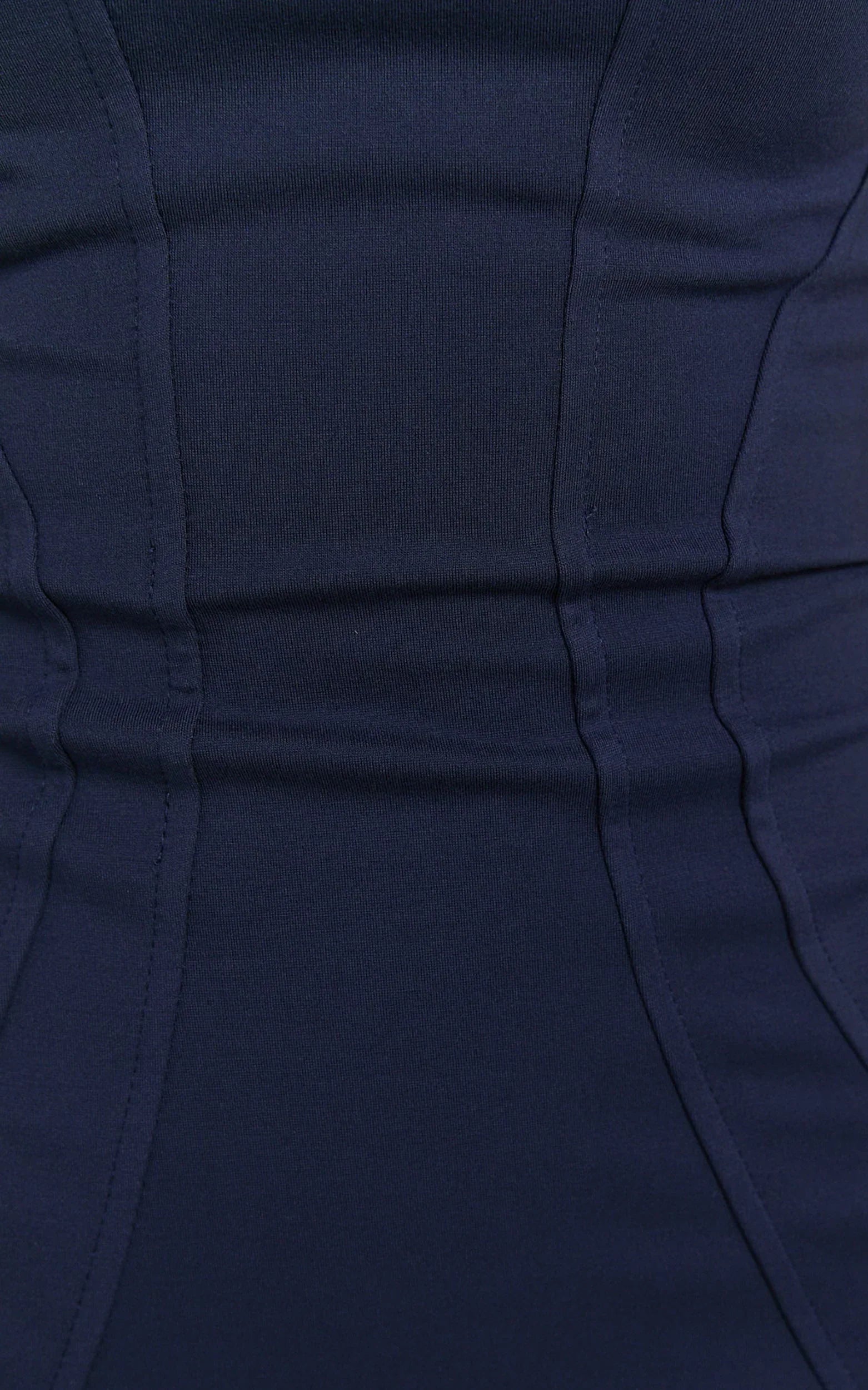 Oriella Maxi Dress - Panelled Thigh Split Strapless Dress in Navy