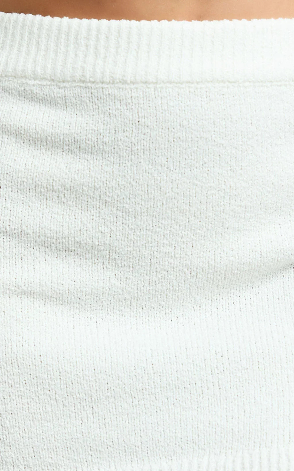 Marilou Mini Skirt - Knit Skirt in White