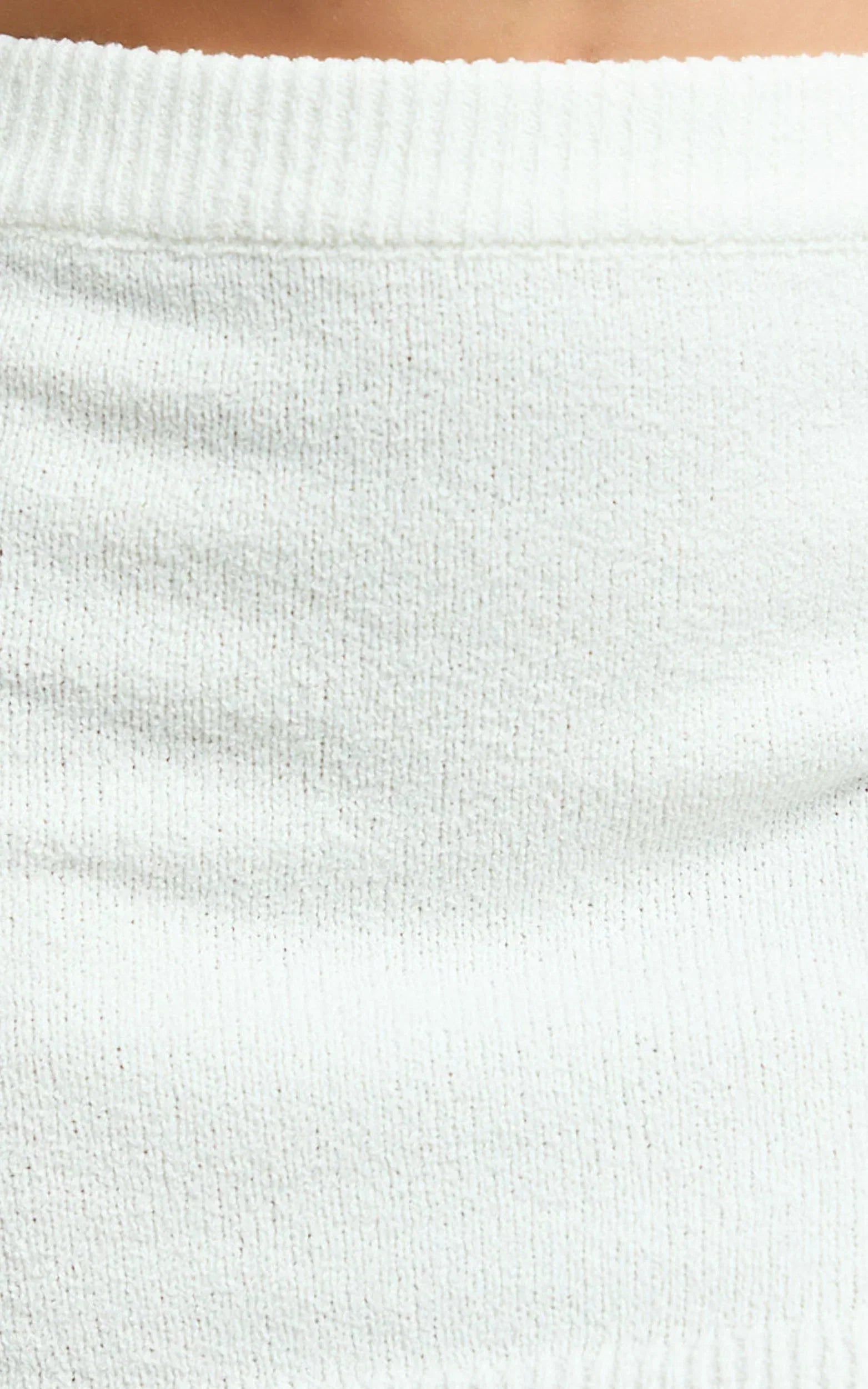 Marilou Mini Skirt - Knit Skirt in White