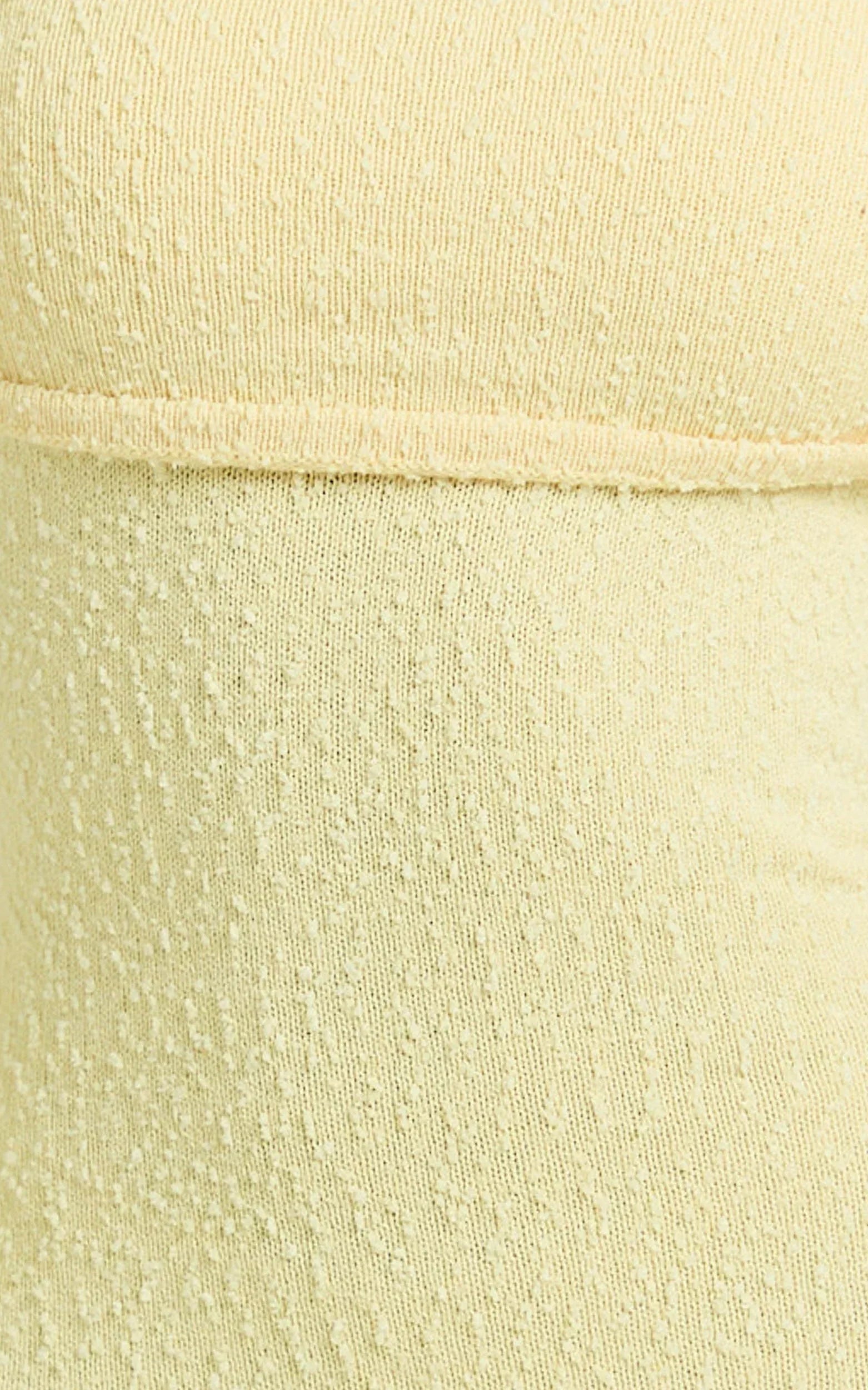 Pietra Maxi Dress - Knit Off Shoulder Dress in Lemon