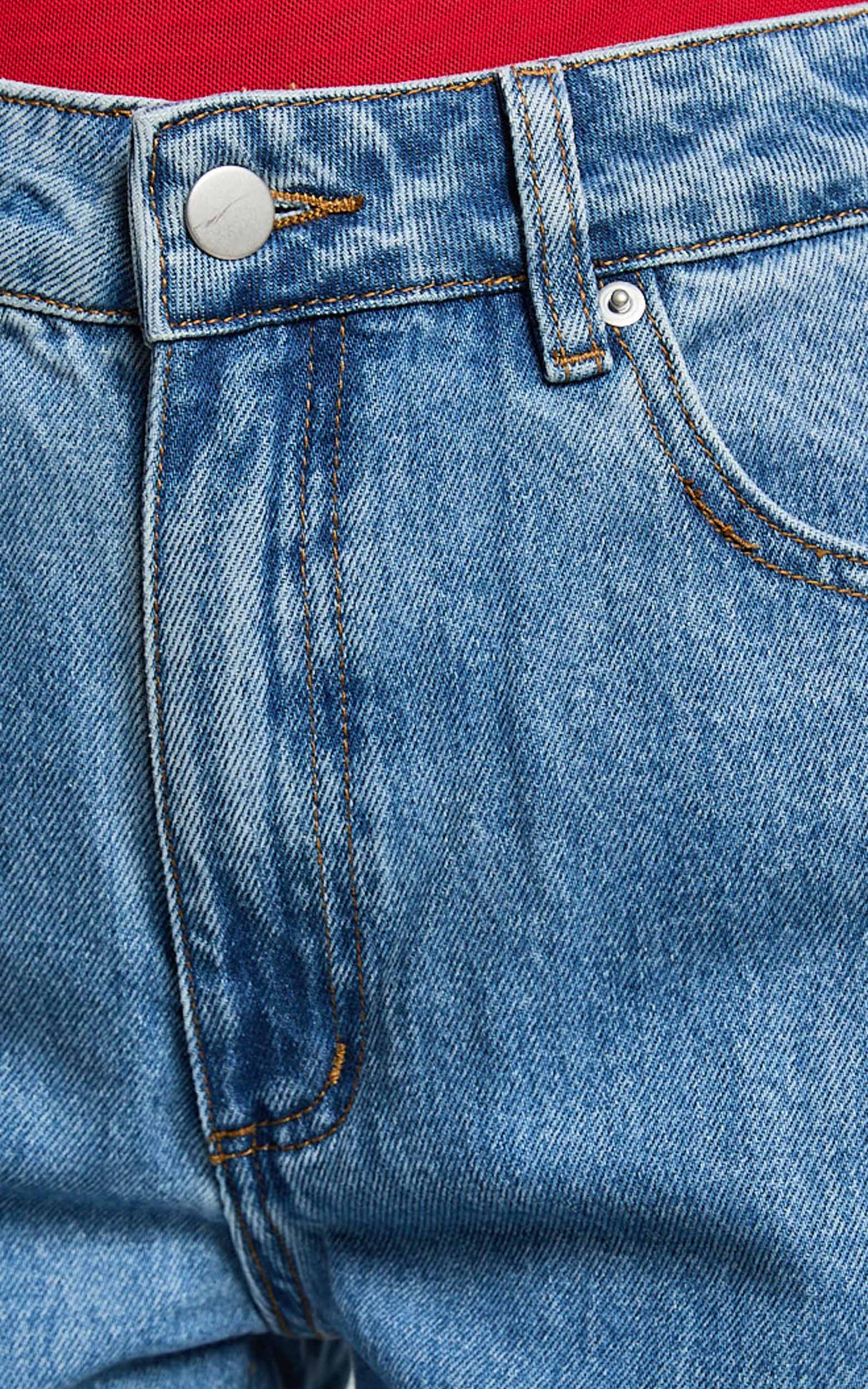 Dexter Jeans - High Waisted Straight Leg Denim Jeans in Blue
