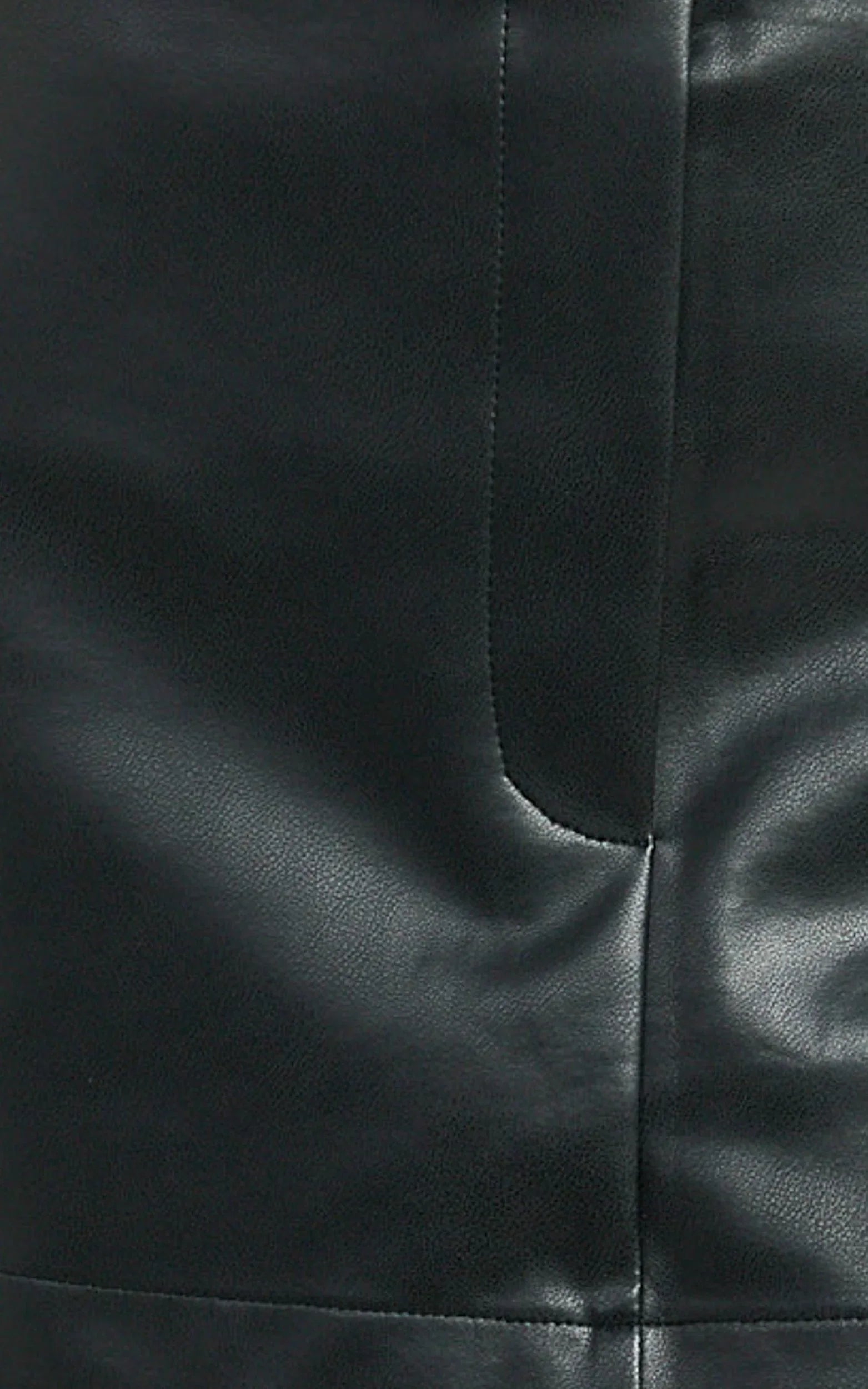 Heather Skort - Low Waisted Faux Leather Micro Skort in Black