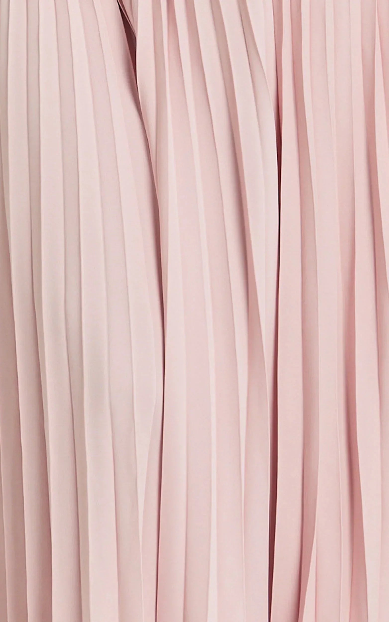 Loretta Maxi Dress - Contrast Halter Neck Pleated Dress in Pink
