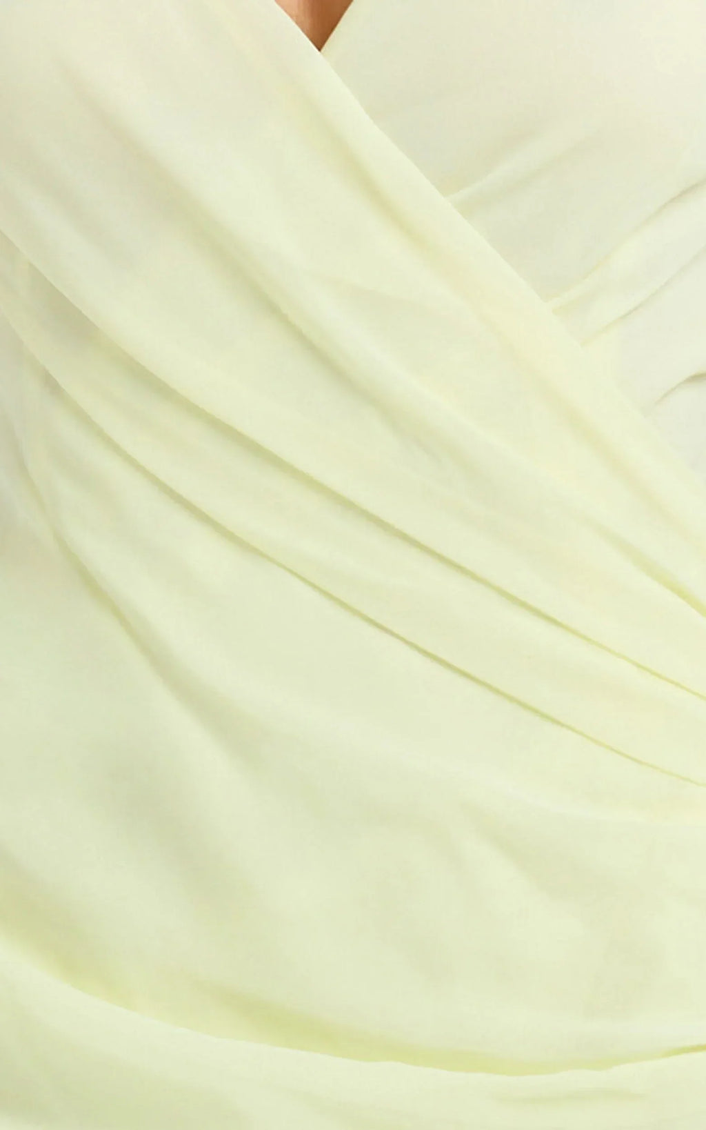 Hillary Maxi Dress - Draped V Neck Low Back Dress in Lemon