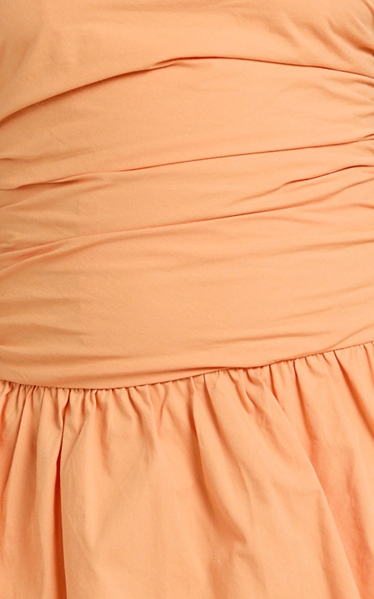 Donatella Mini Dress - Strapless Drop Waist Dress in Sherbet