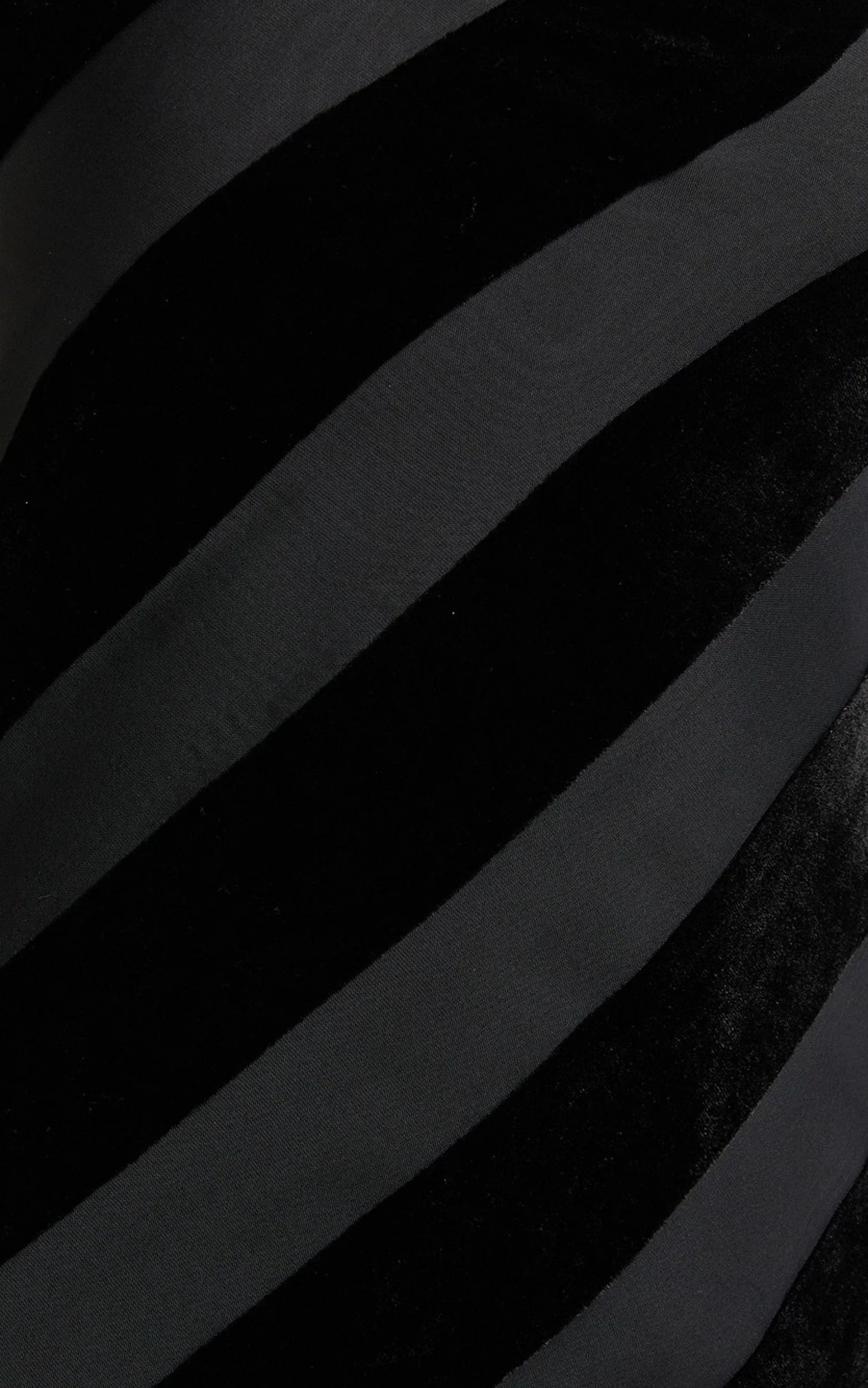 Genevieve Midi Dress - Strapless Stripe Burnout Dress in Black Stripe