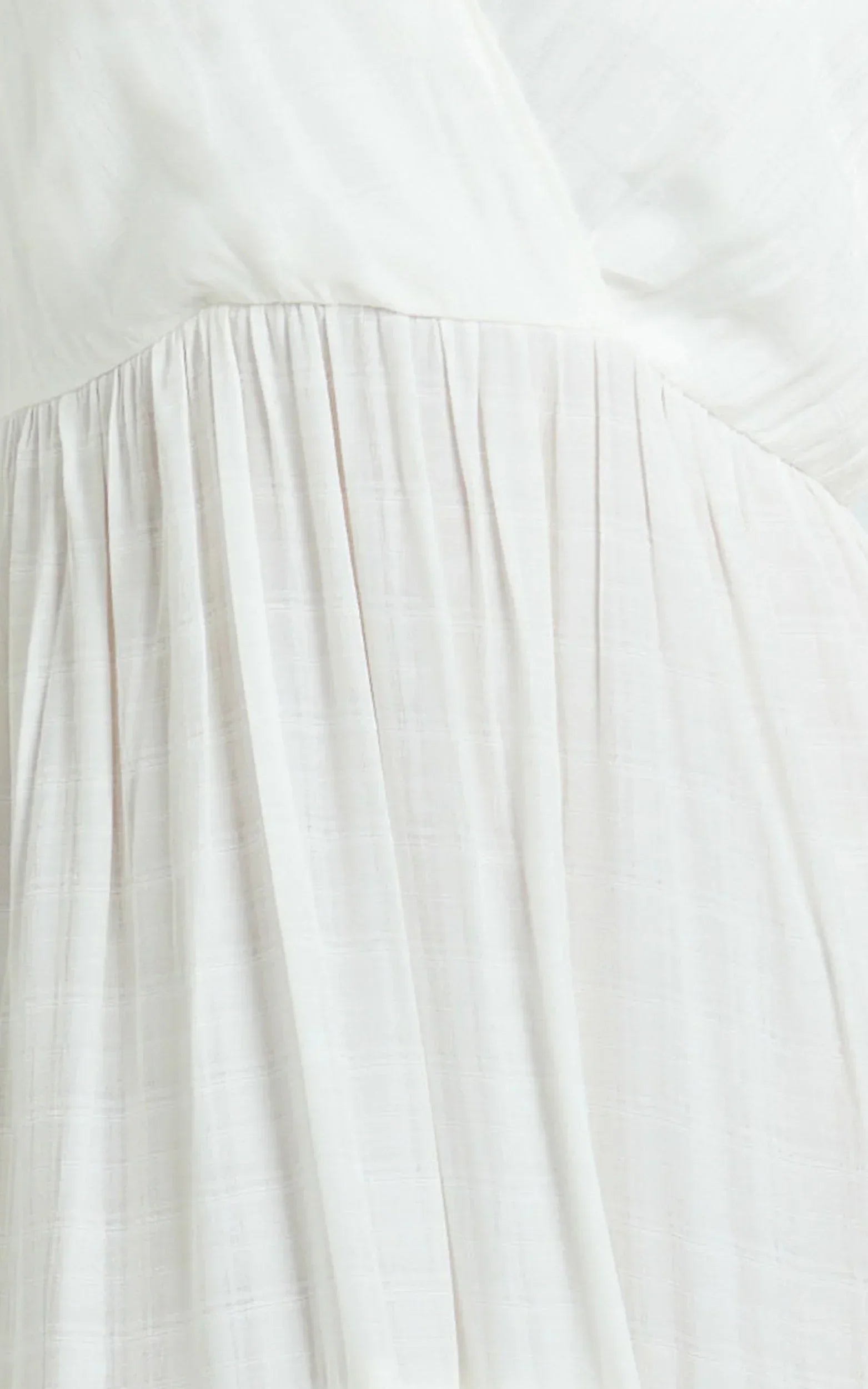 Cryzel Midi Dress - Flutter Sleeve Tiered Dress in White
