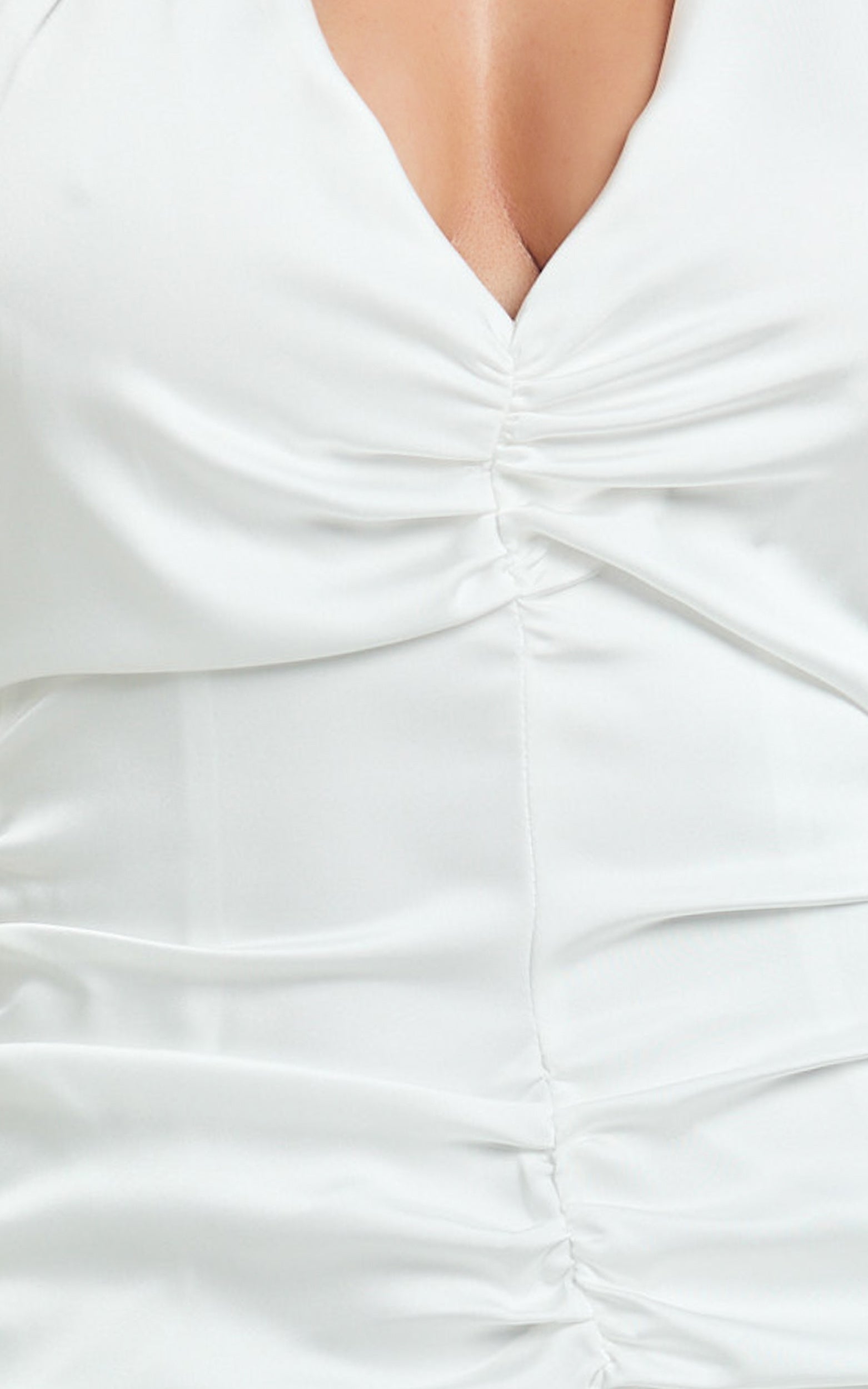Frankie Maxi Dress - Satin Bias Cut Dress in Ivory
