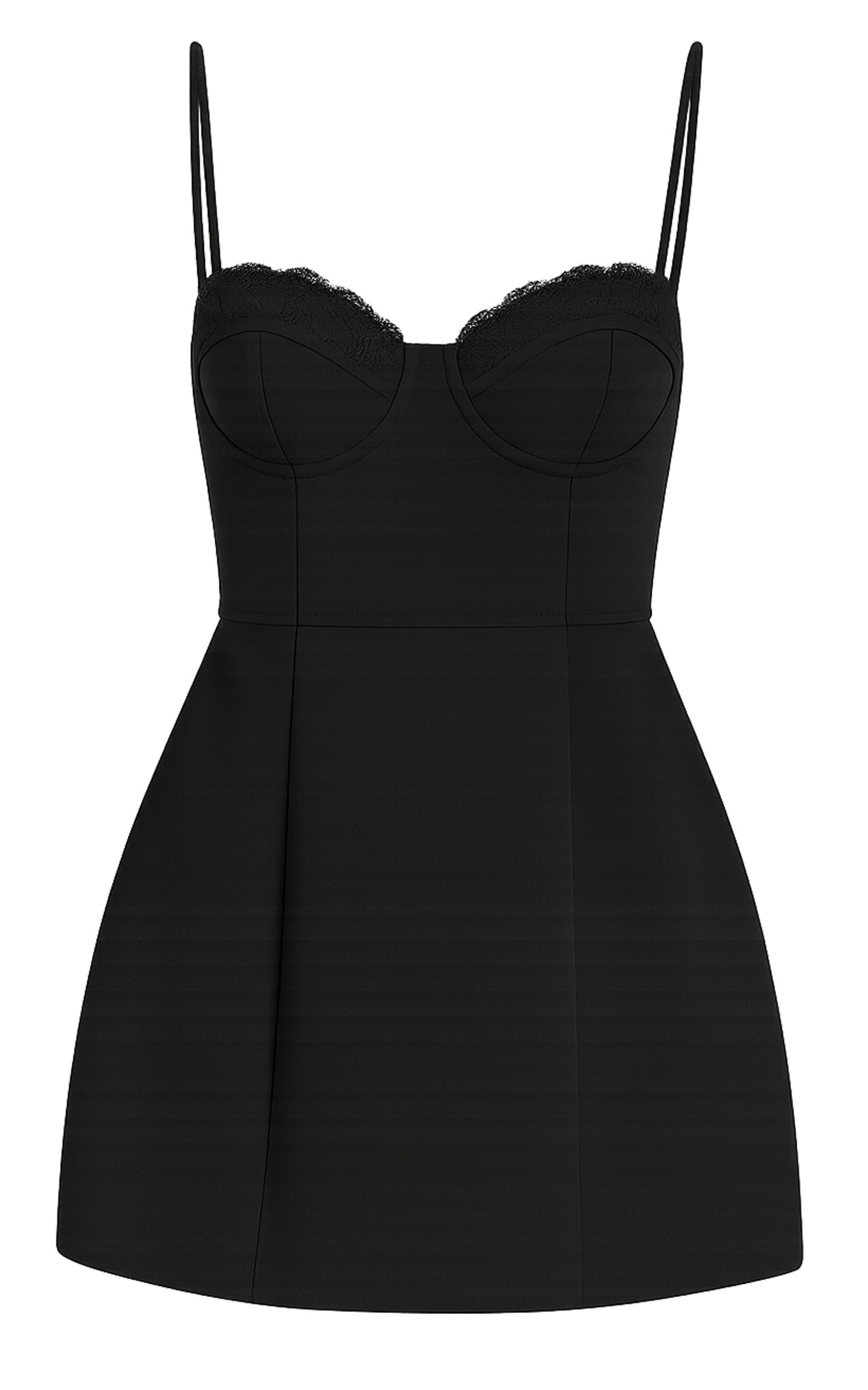 Benson Mini Dress - Sweetheart Fit And Flare Tulip Dress in Black