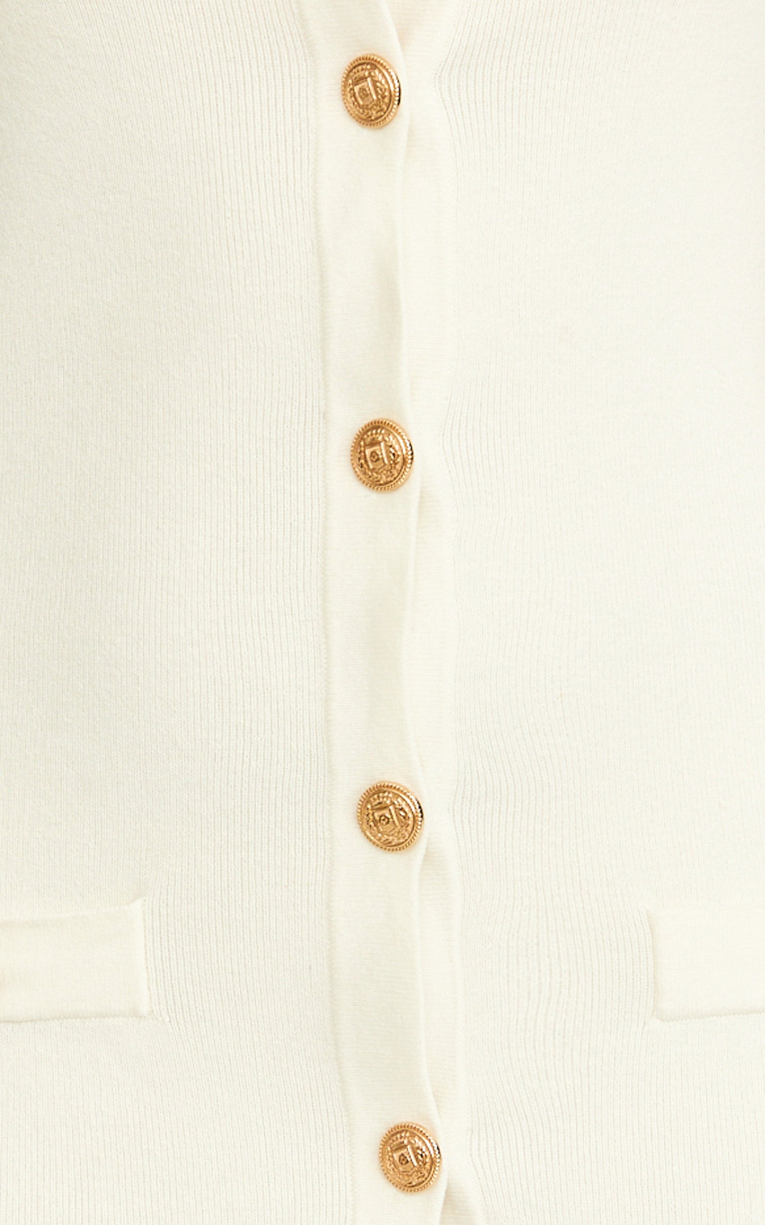 Gabby Midi Dress - Sweetheart Strapped Hardware Button Front Fitted Contrast Trim Knit Dress in Plain White