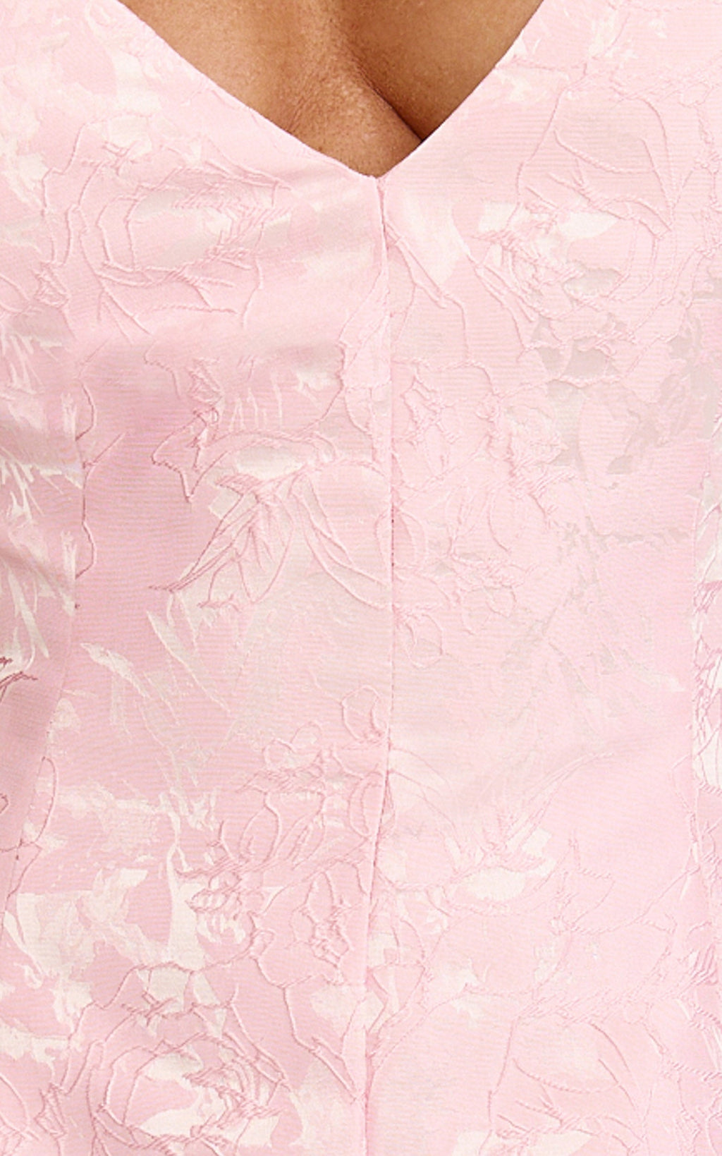 Gianni Mini Dress -  Plunge A Line Low Back Dress in Pink