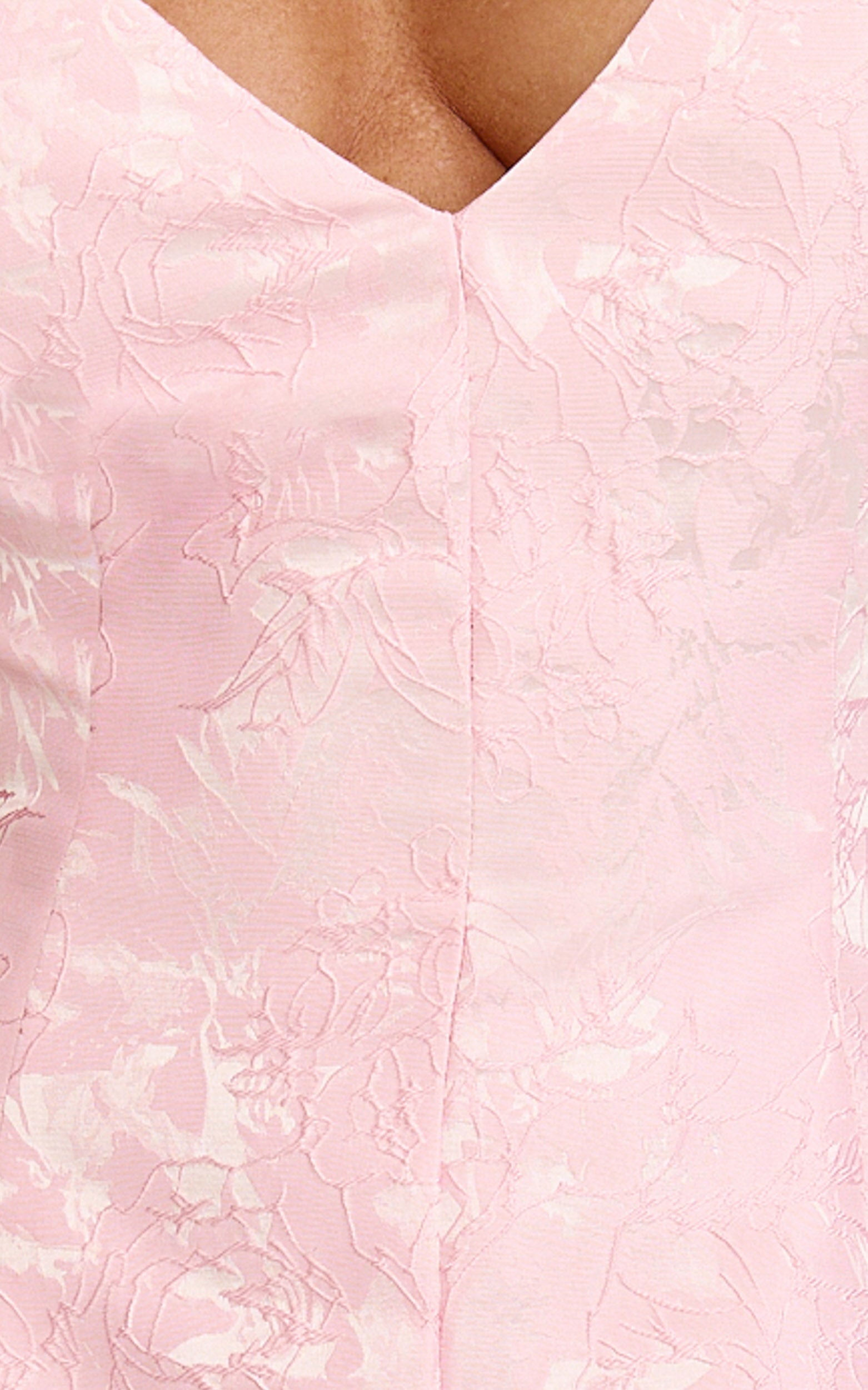 Gianni Mini Dress -  Plunge A Line Low Back Dress in Pink