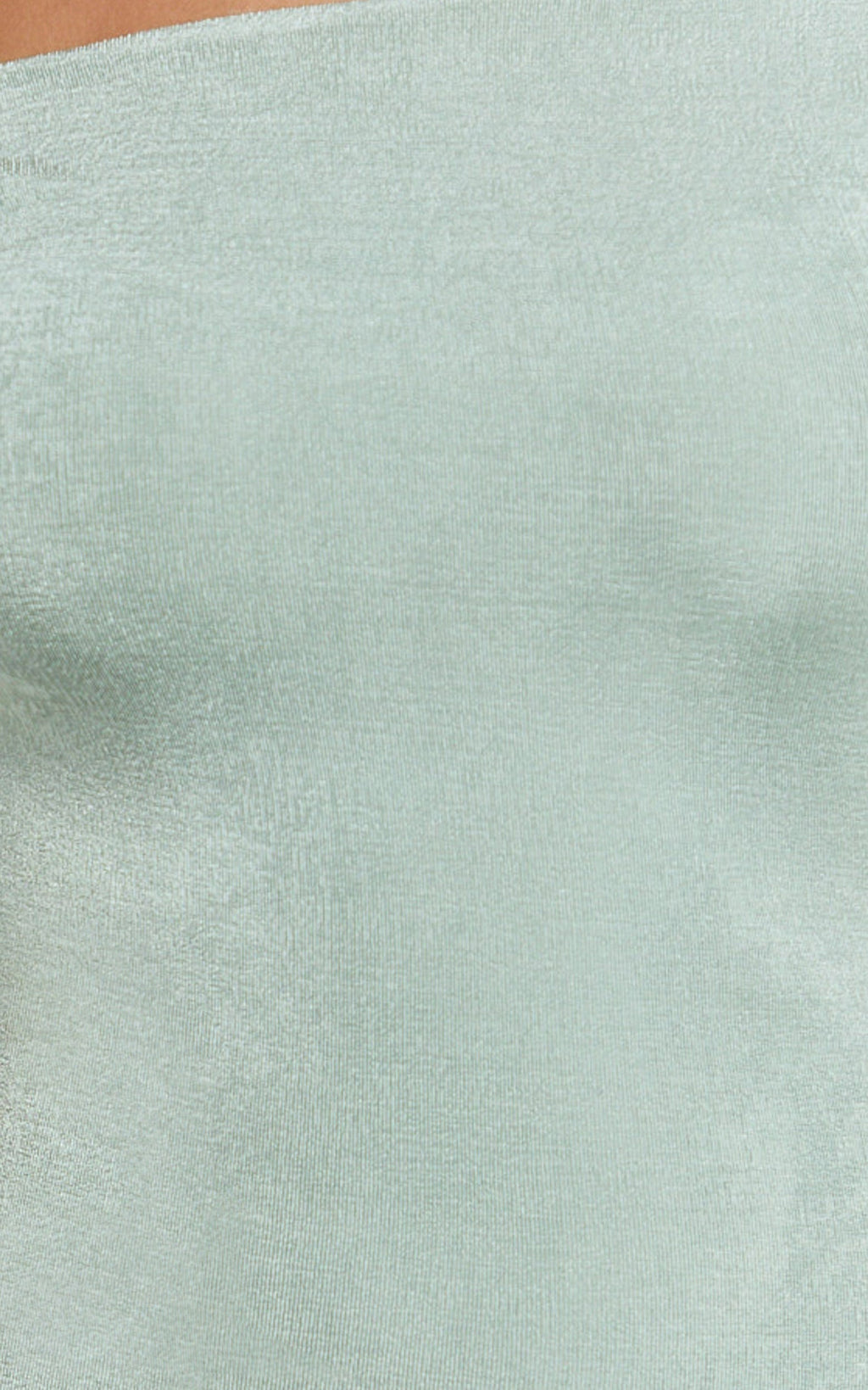 Isabel Midi Dress - Twist Off Shoulder Bodycon Dress in Sage