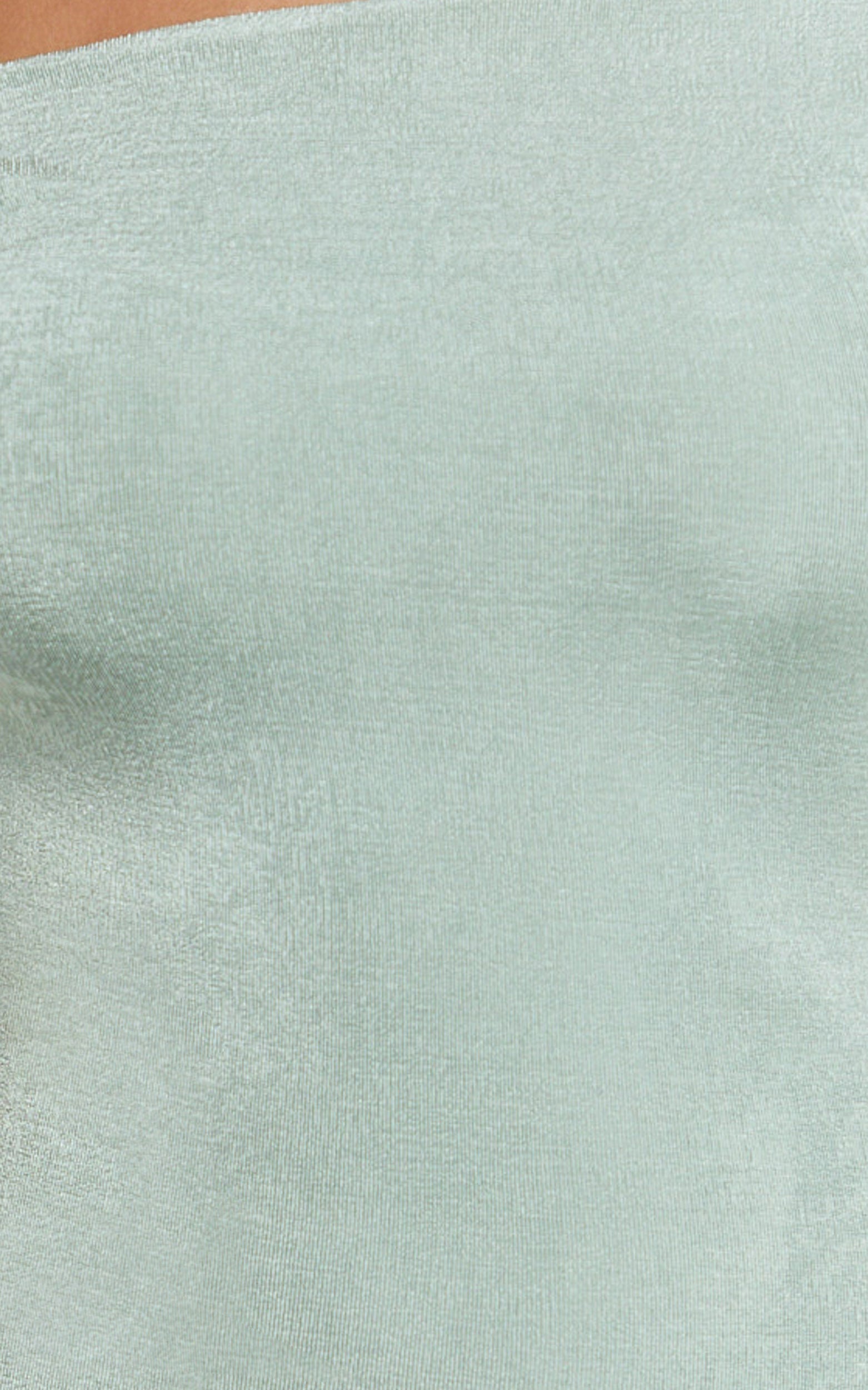 Isabel Midi Dress - Twist Off Shoulder Bodycon Dress in Sage