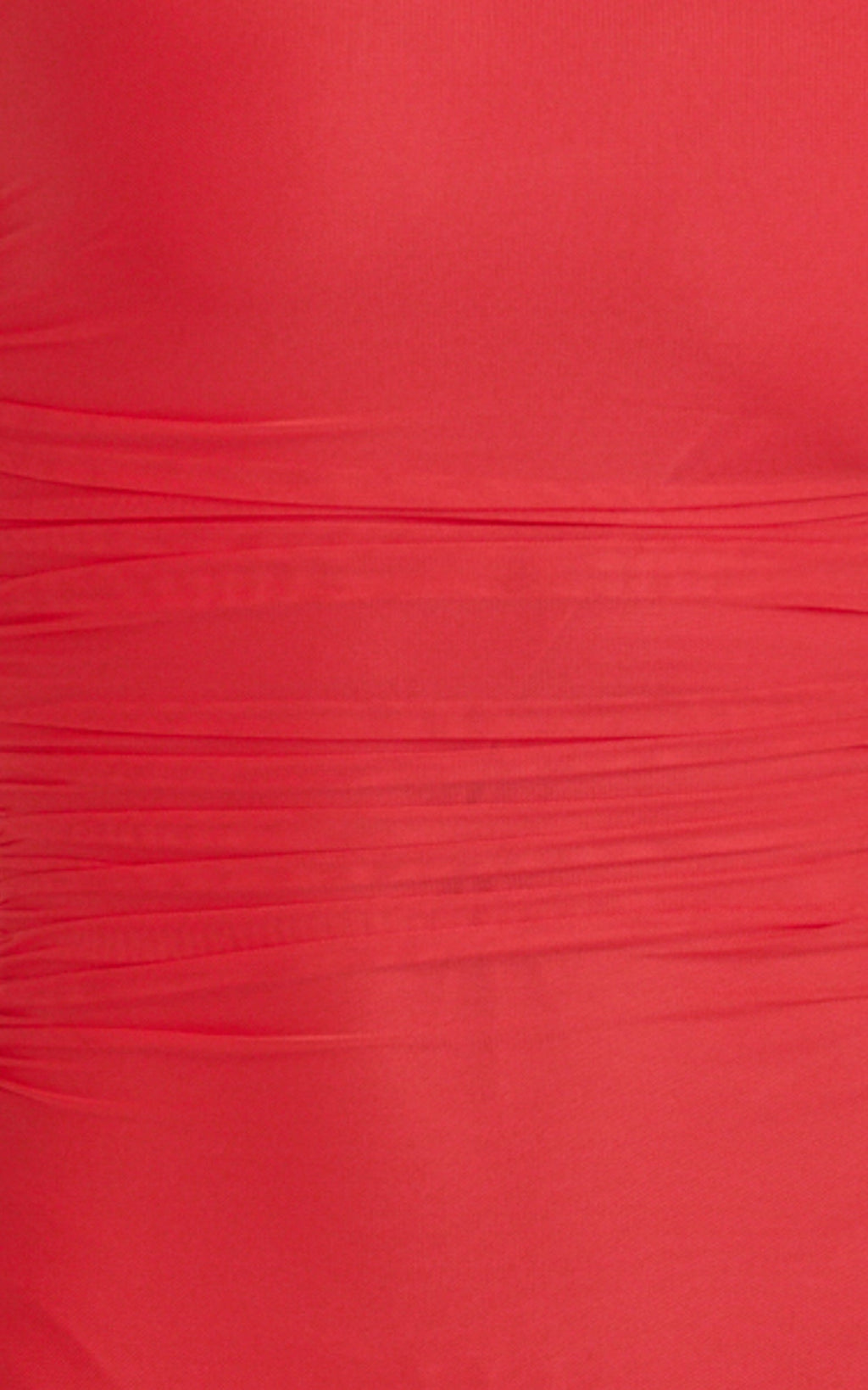 Judee Midi Dress - One Shoulder High Side Split Dress in Red