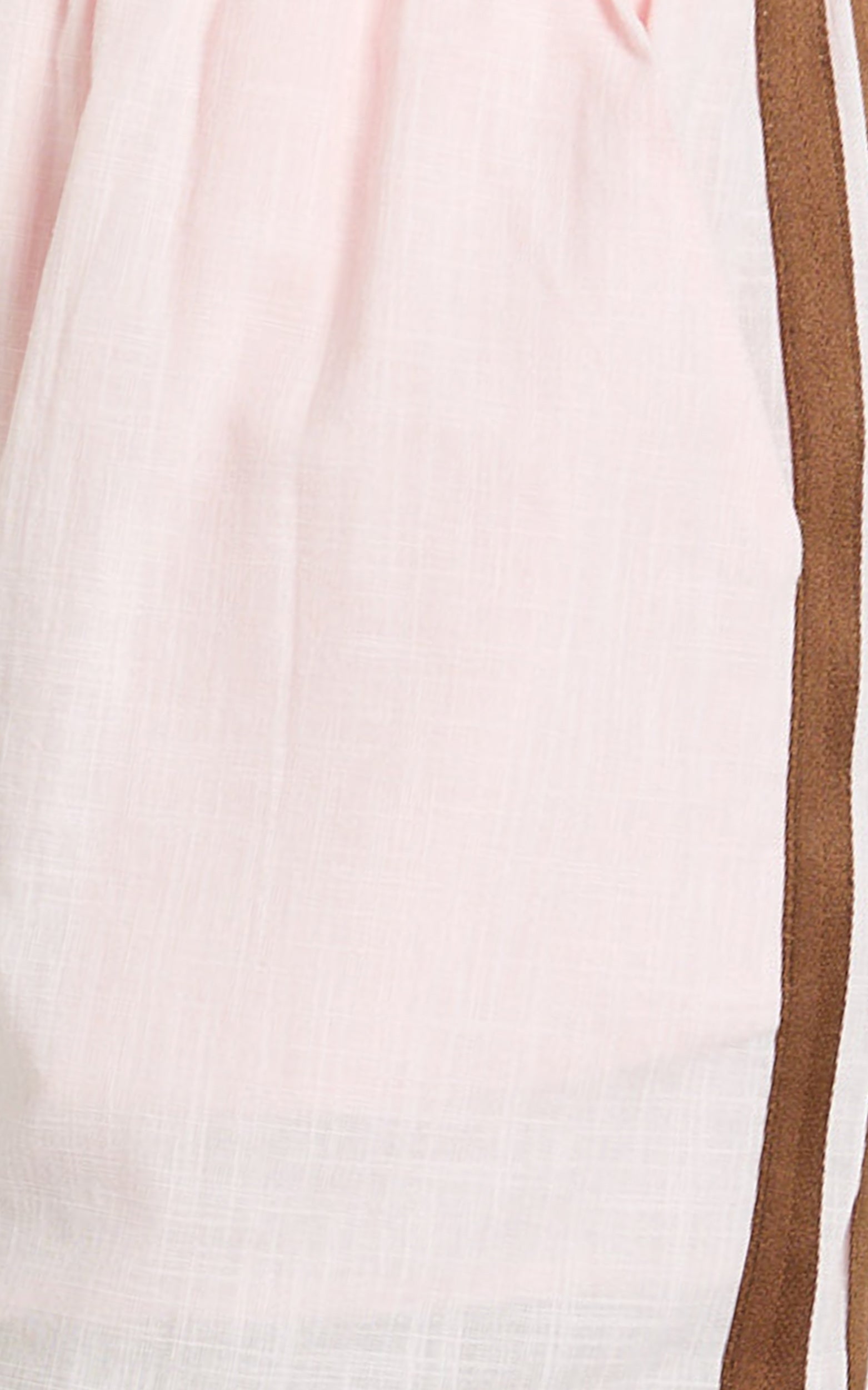 June Short - Linen Look Side Stripe Short in Pink Choc