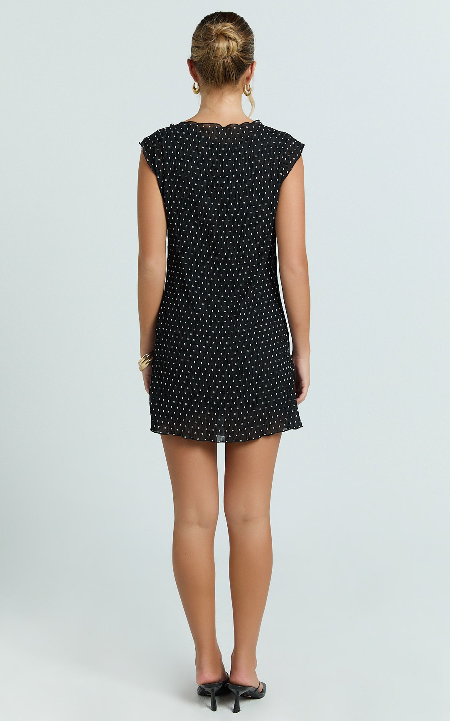 Lioness - Mariner Mini Dress in Noir Polka