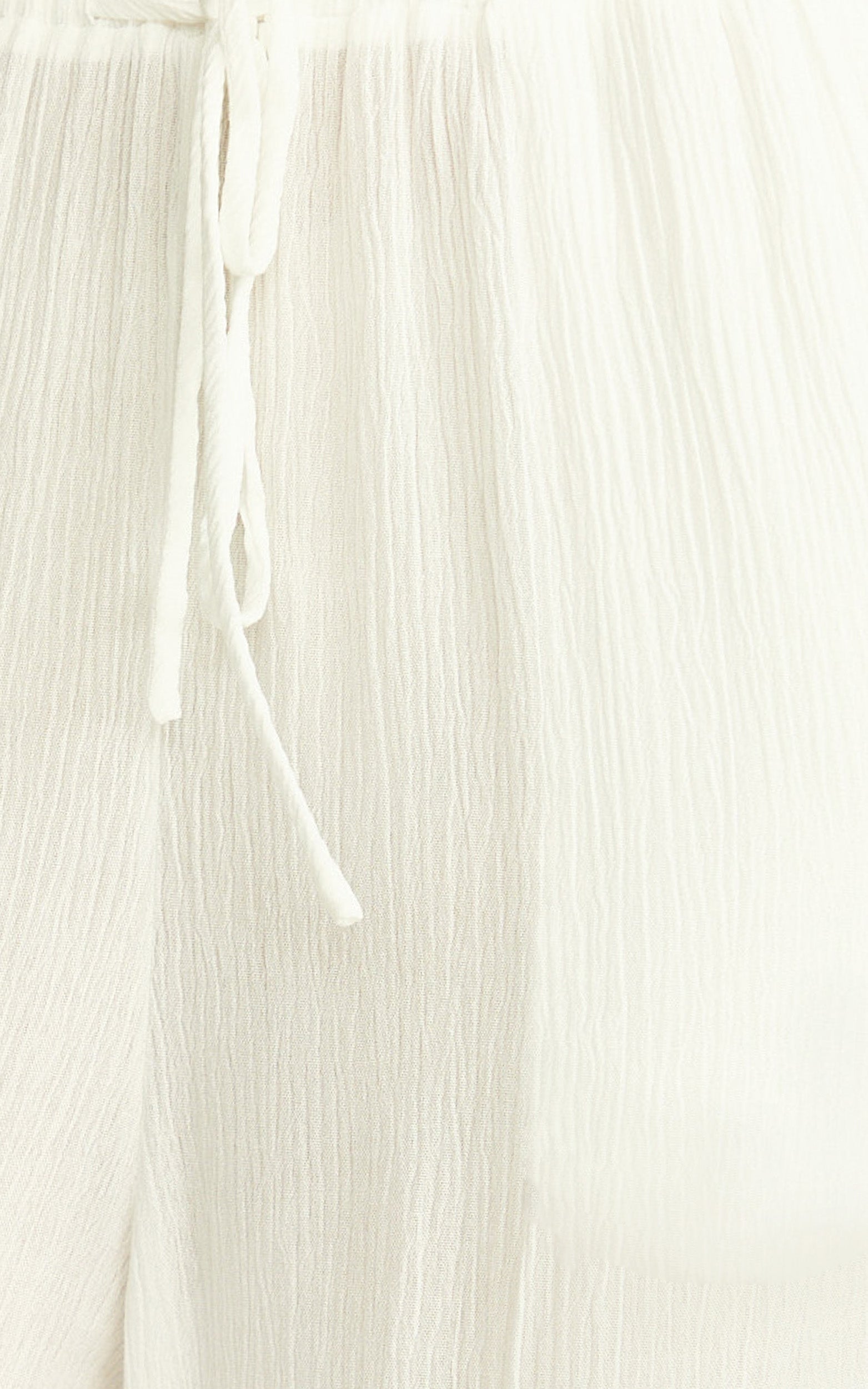 Makenna Pants - Wide Leg Crinkle Pants in White
