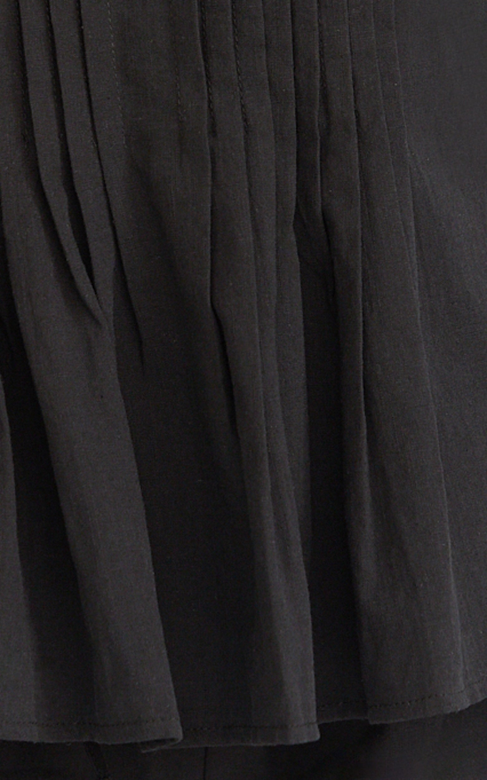 Mardie Two Piece Set - Pin Tuck Strapless Top and Short Set in Black