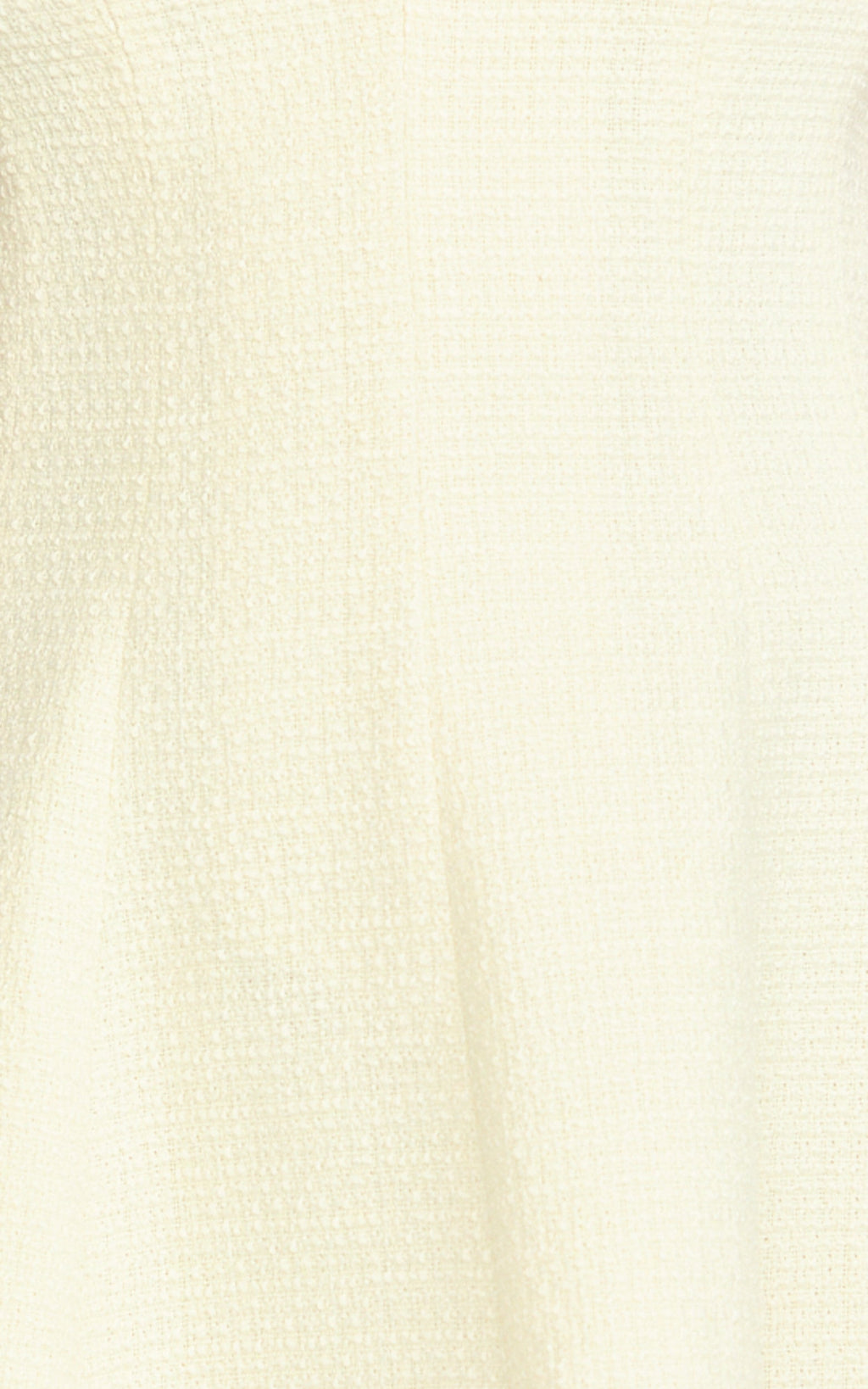 Nelson Mini Dress - Low Cut Boucle Fit & Flare Mini Dress in Cream
