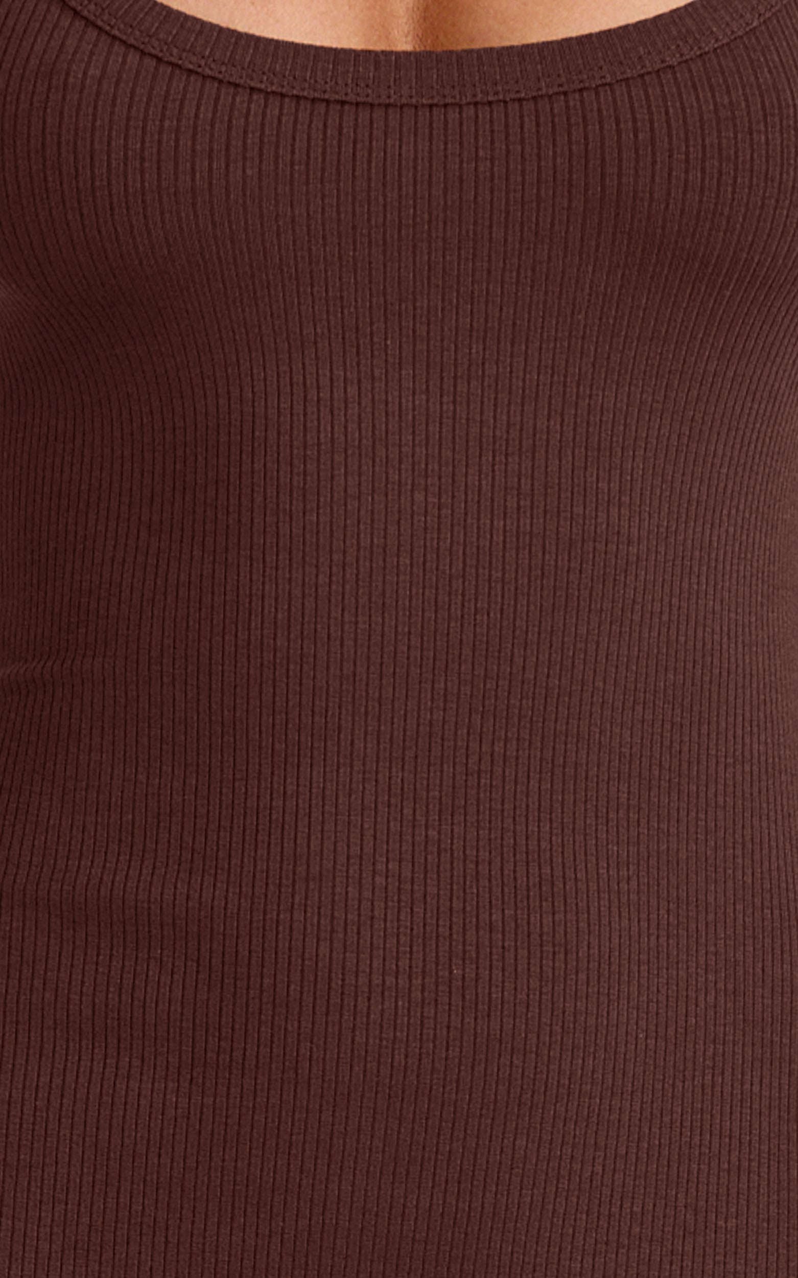 Odette Maxi Dress - Scoop Neck A Line Dress in Chocolate