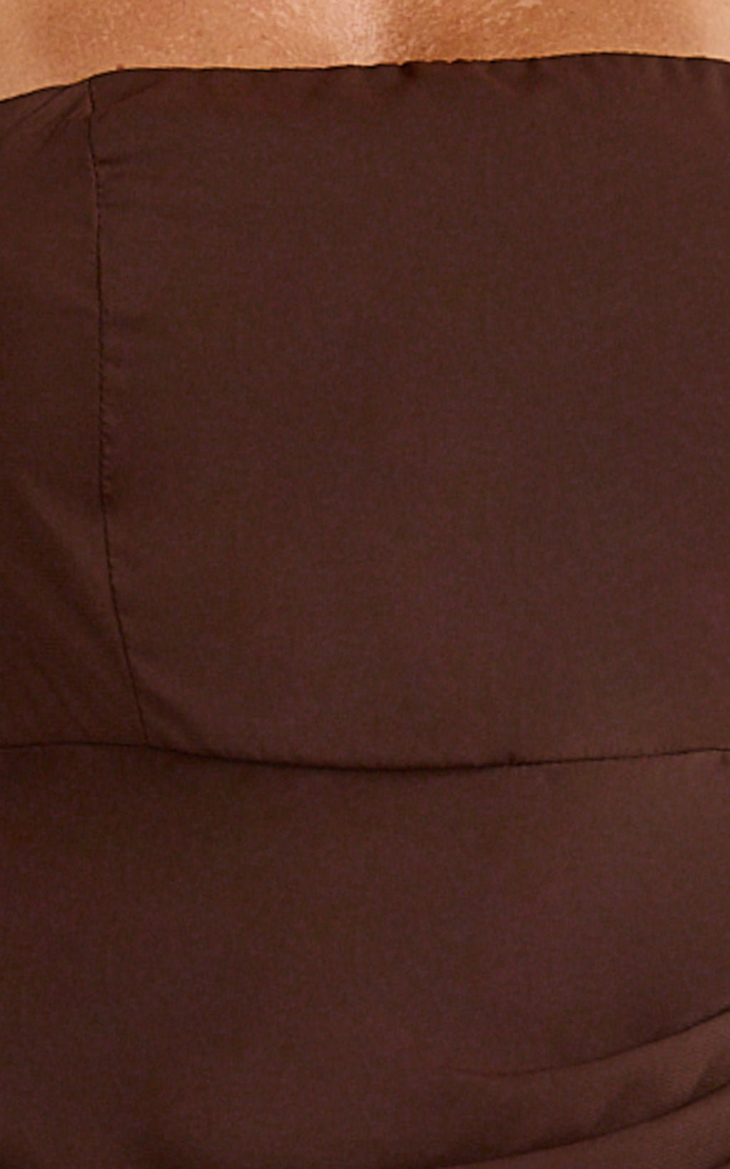 Penelope Maxi Dress - Halter Tie Back Neck Dropped Asymmetric Fit And Flare Dress in Chocolate