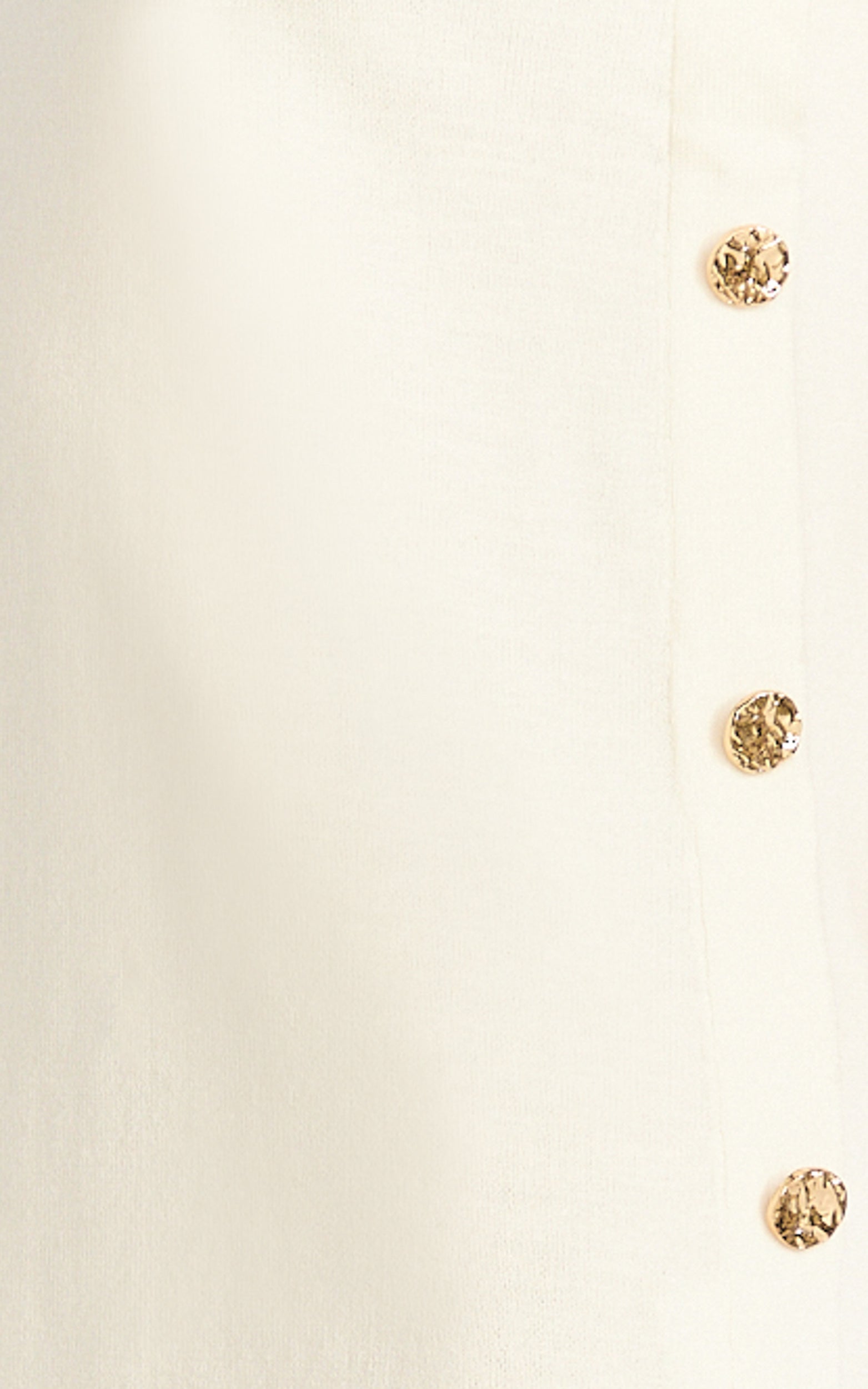 Terri Mini Dress - Scoop Neck Button Down Knit Dress in Plain White